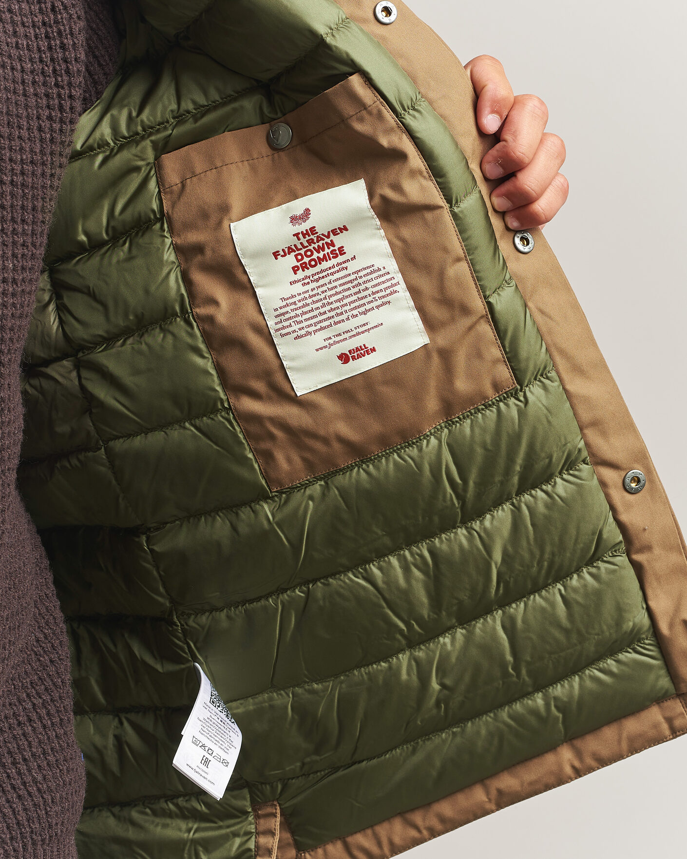 Mies | Takit | Fjällräven | Övik Down Shirt Jacket Wood Brown