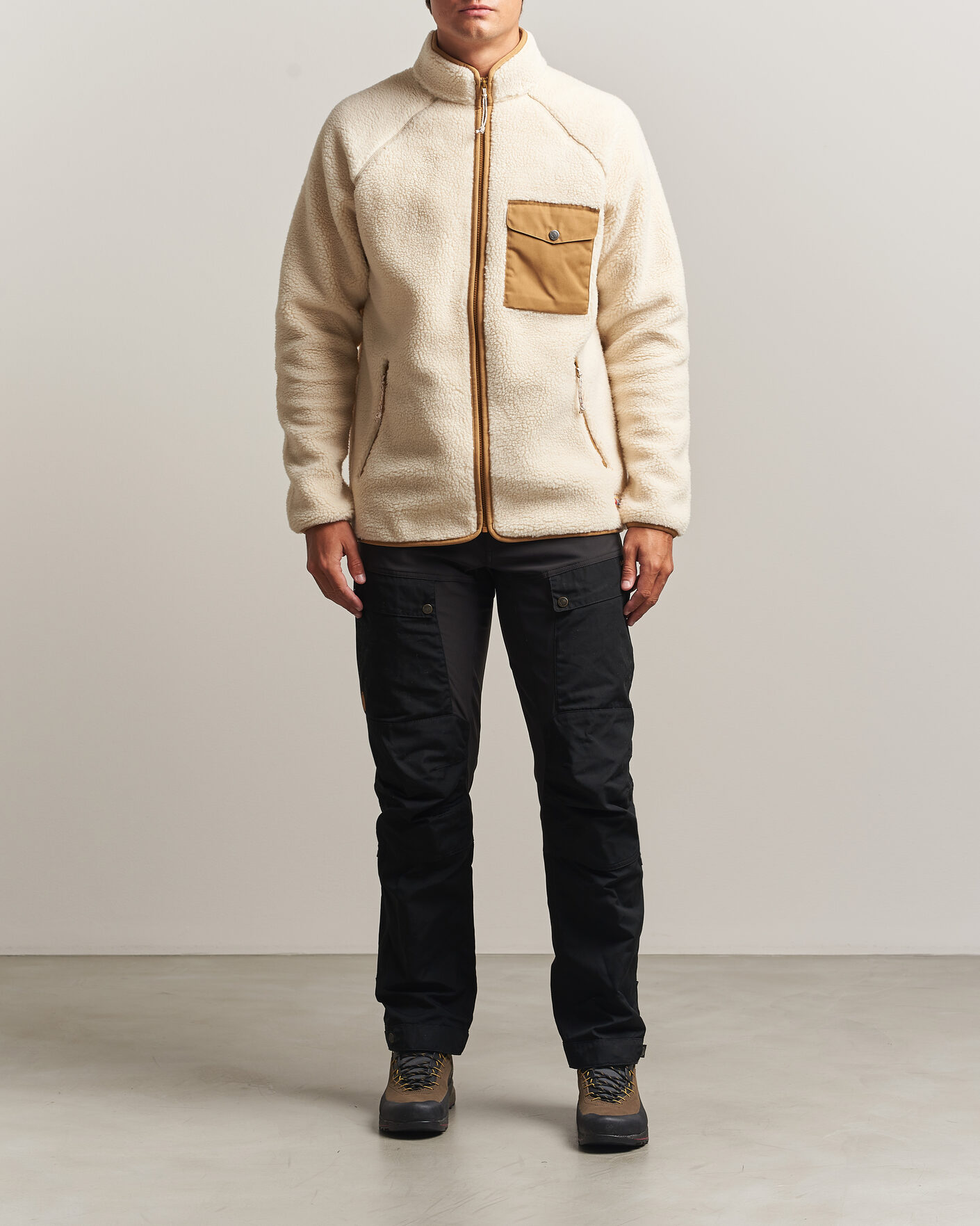 Mies | Puserot | Fjällräven | Vardag Pile Fleece Zip Jacket Chalk White