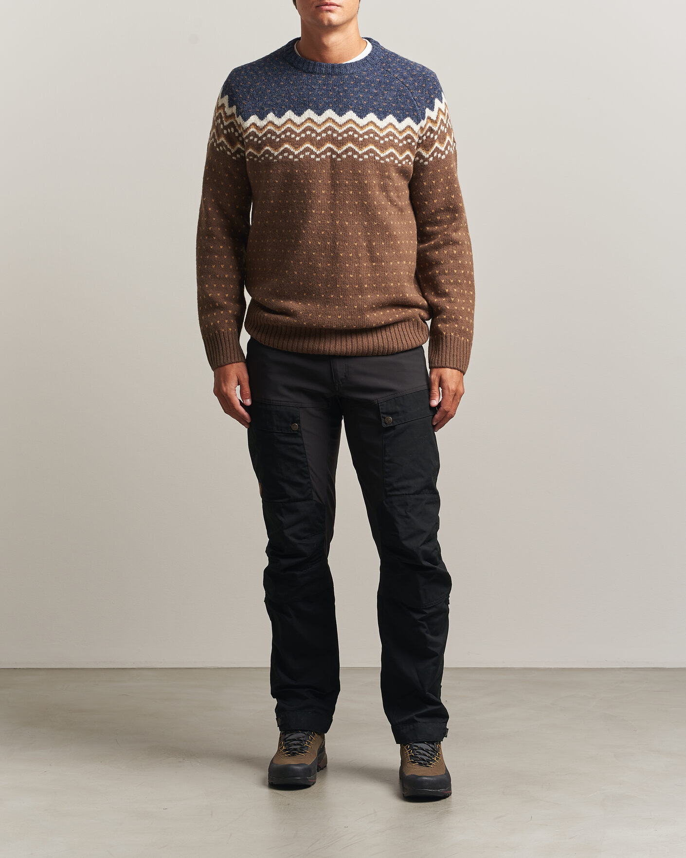 Mies | Puserot | Fjällräven | Övik Knit Wool Sweater Dark Oak