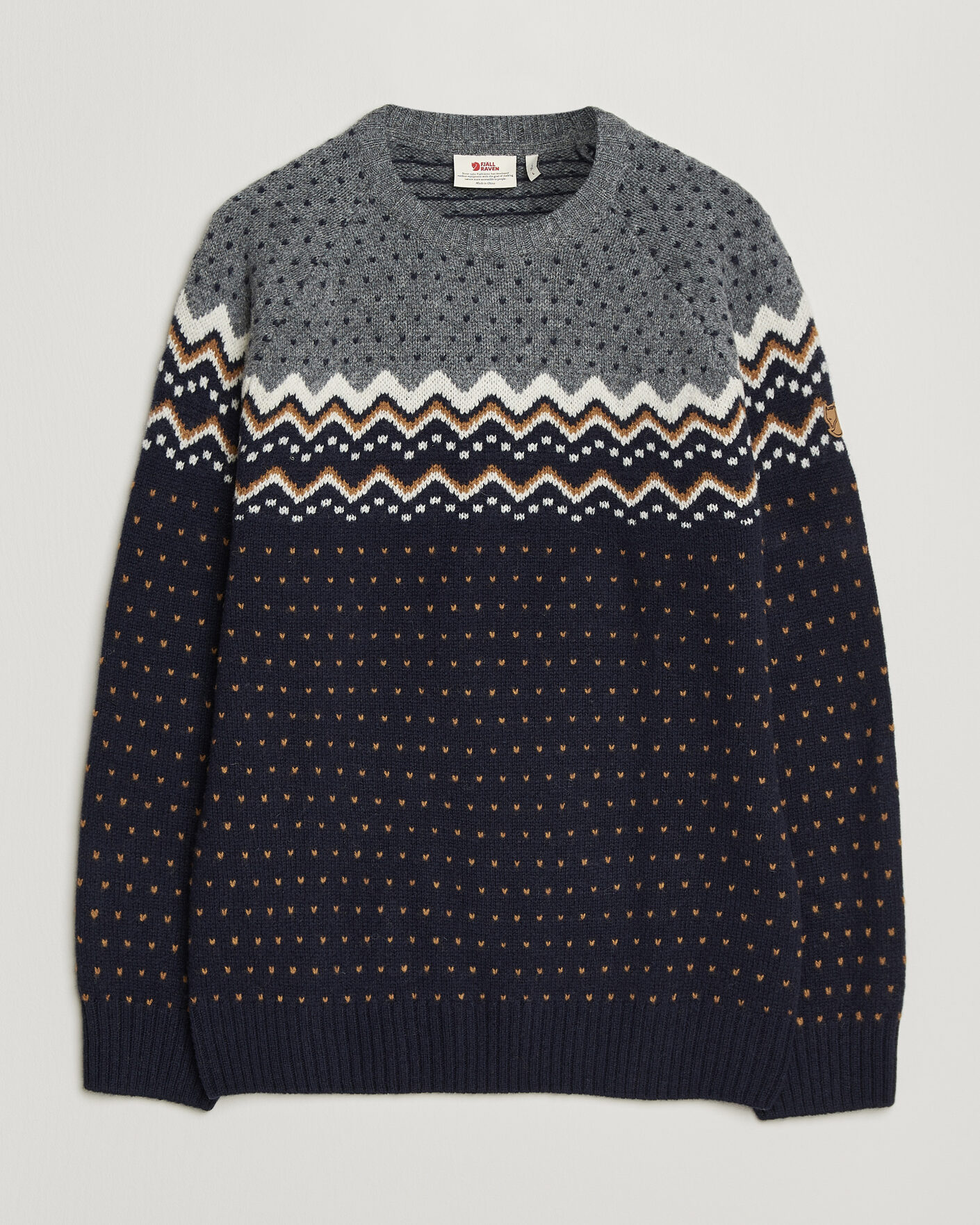Mies | Puserot | Fjällräven | Övik Knit Wool Sweater Dark Navy