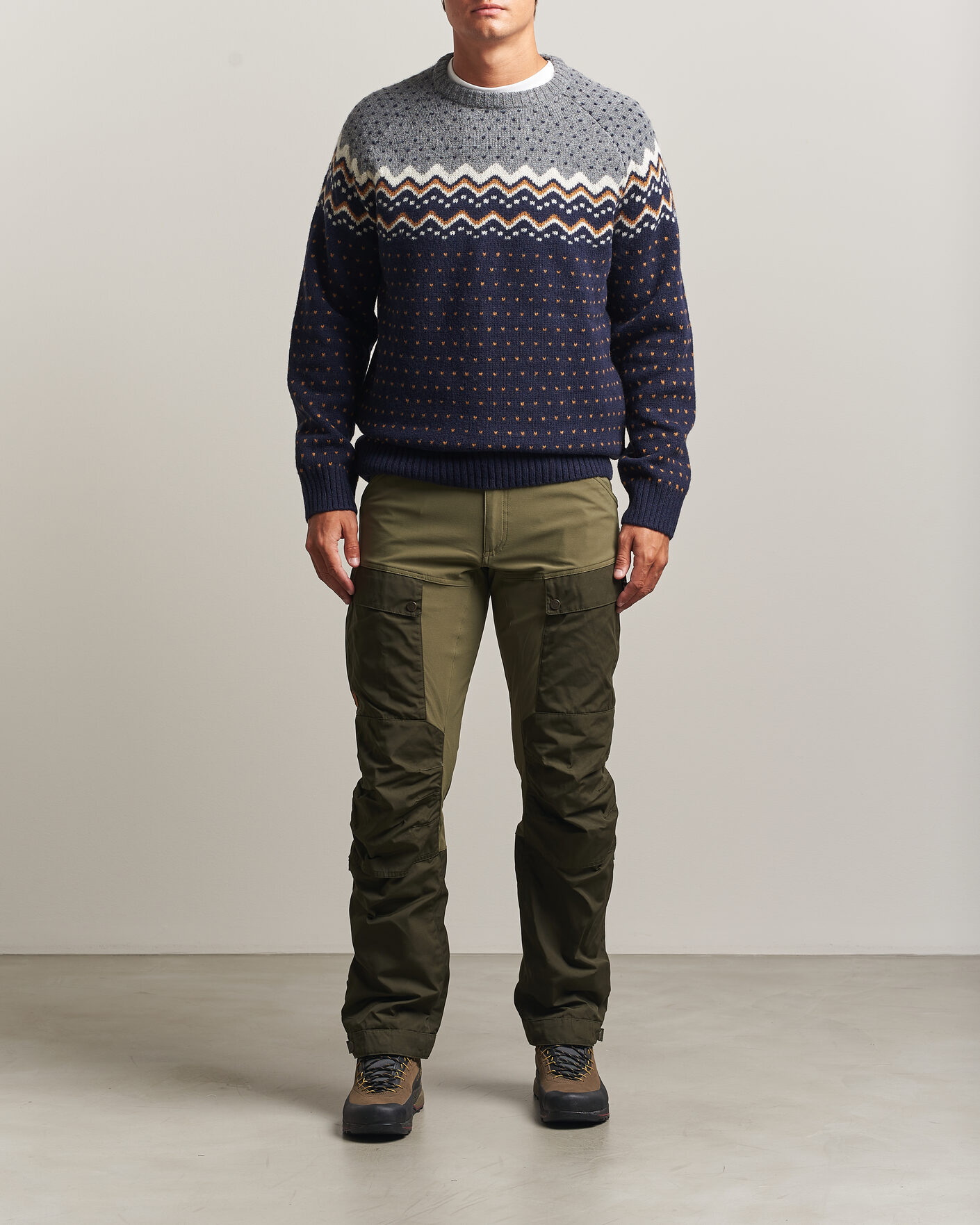Mies | Puserot | Fjällräven | Övik Knit Wool Sweater Dark Navy