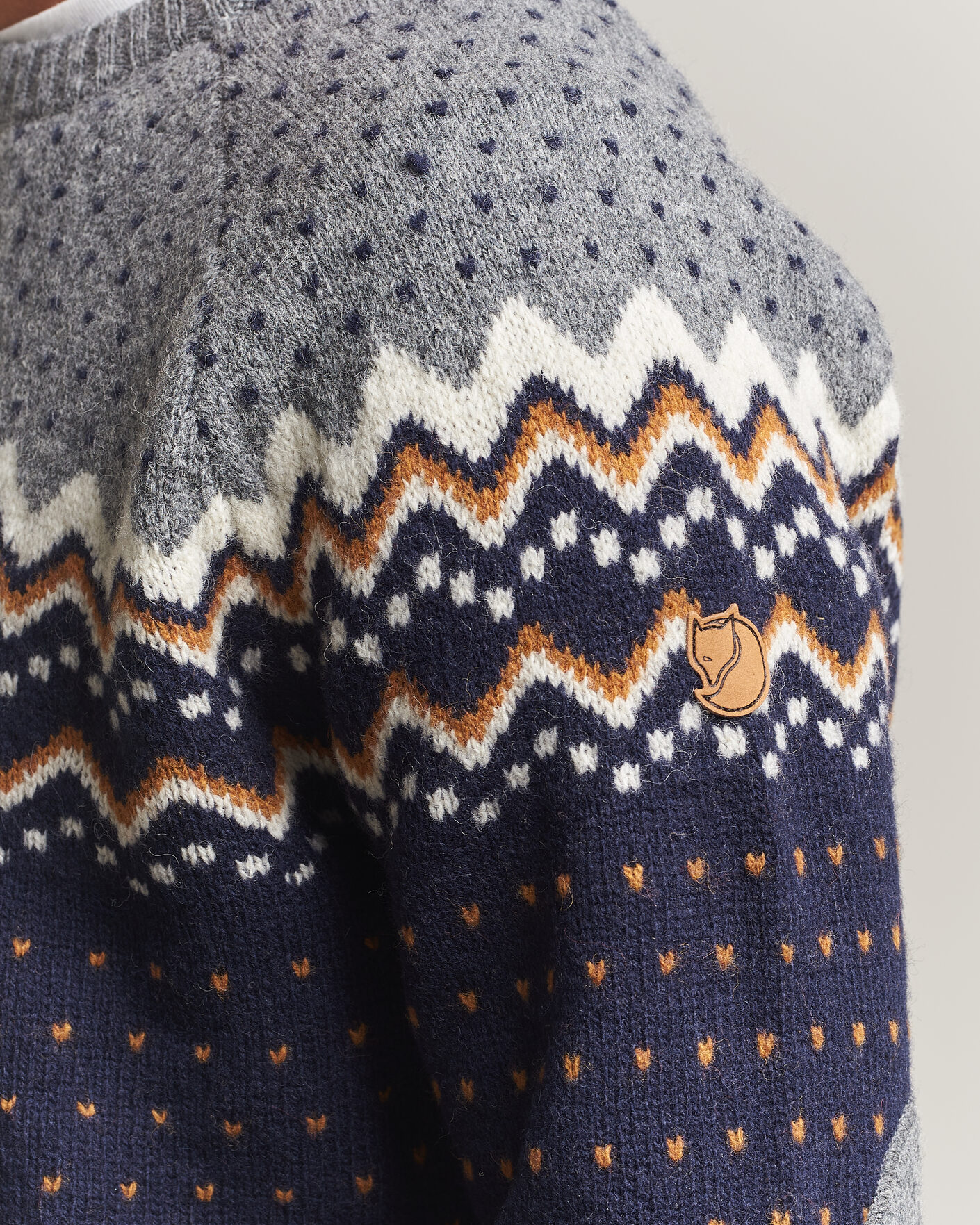Mies | Puserot | Fjällräven | Övik Knit Wool Sweater Dark Navy