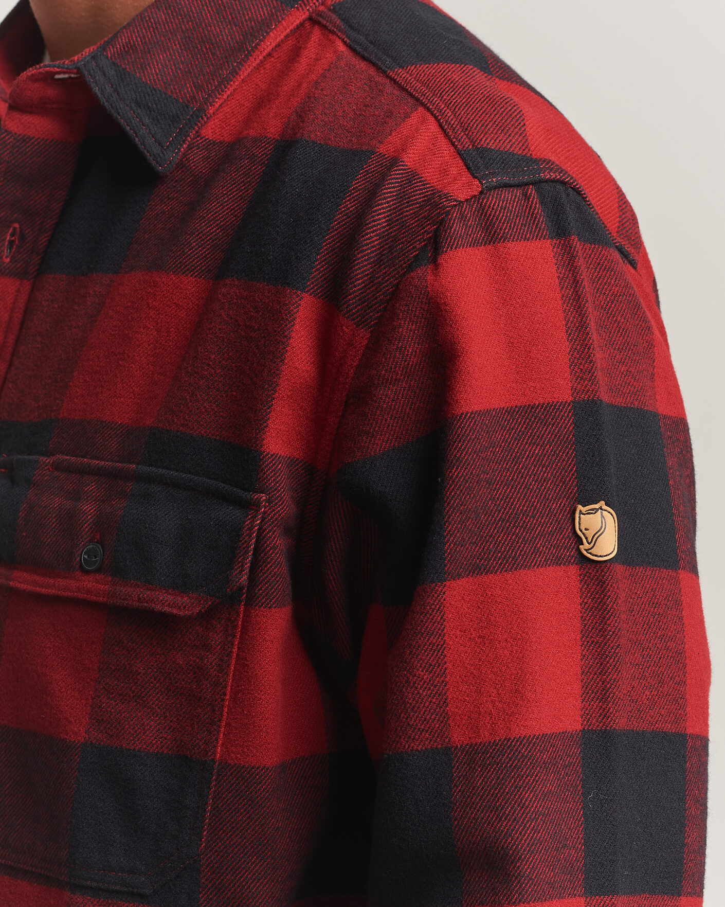 Mies | Kauluspaidat | Fjällräven | Övik Heavy Flannel Shirt Red/Black