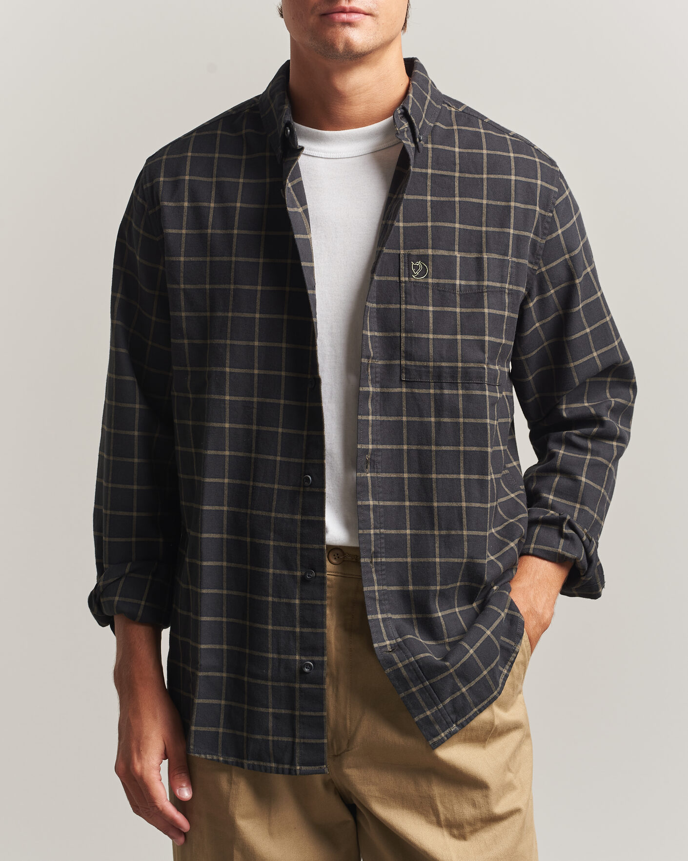 Mies | Kauluspaidat | Fjällräven | Övik Flannel Shirt Dark Grey