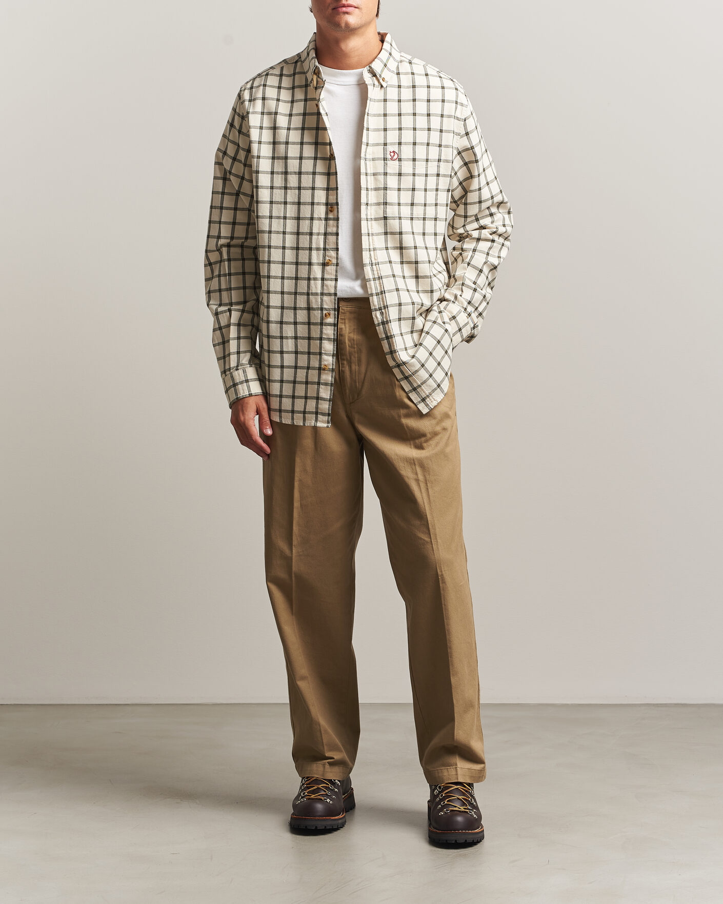 Mies | Kauluspaidat | Fjällräven | Övik Flannel Shirt Chalk White