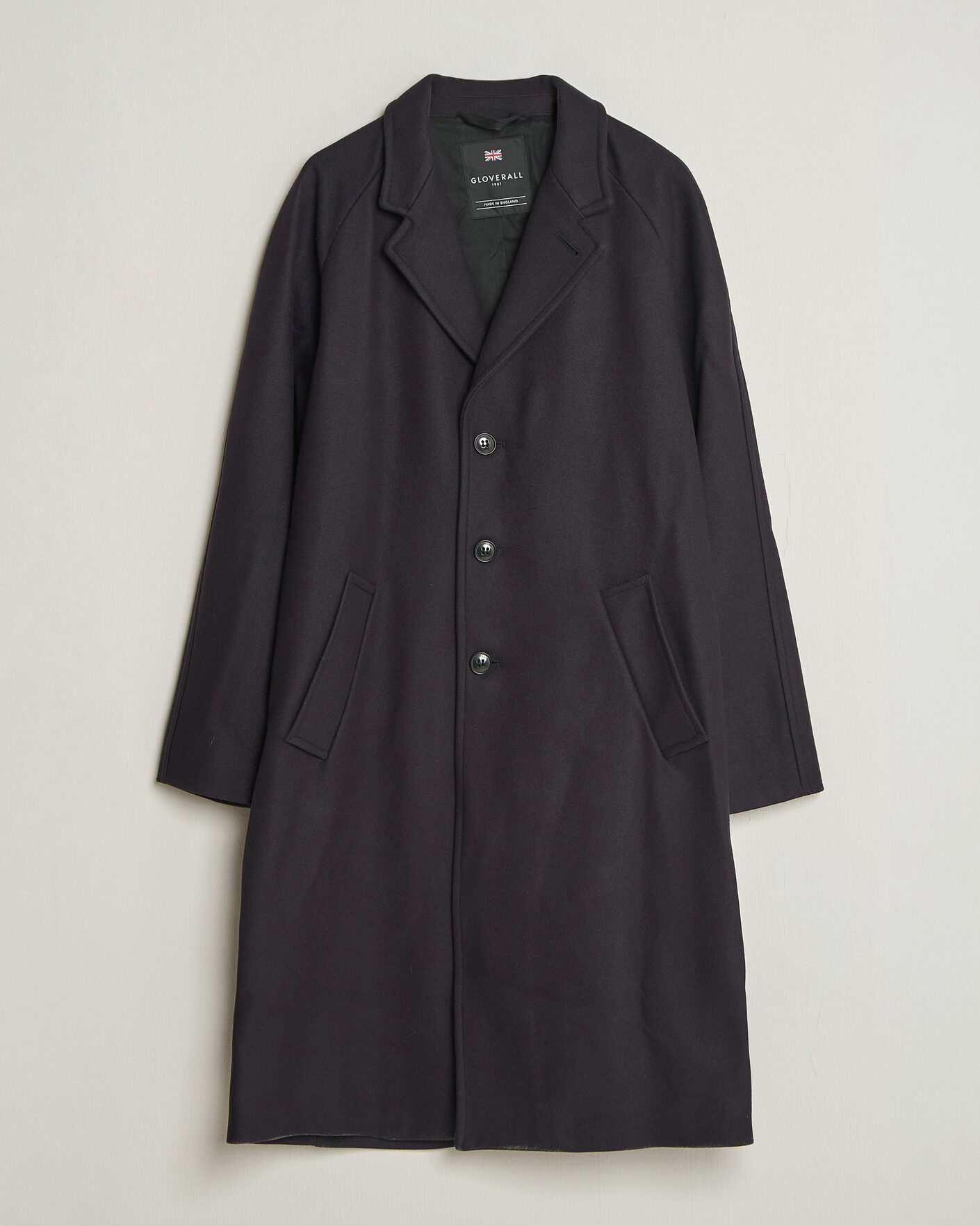 Mies | Takit | Gloverall | Chesterfield Wool/Cashmere Refined Coat Navy