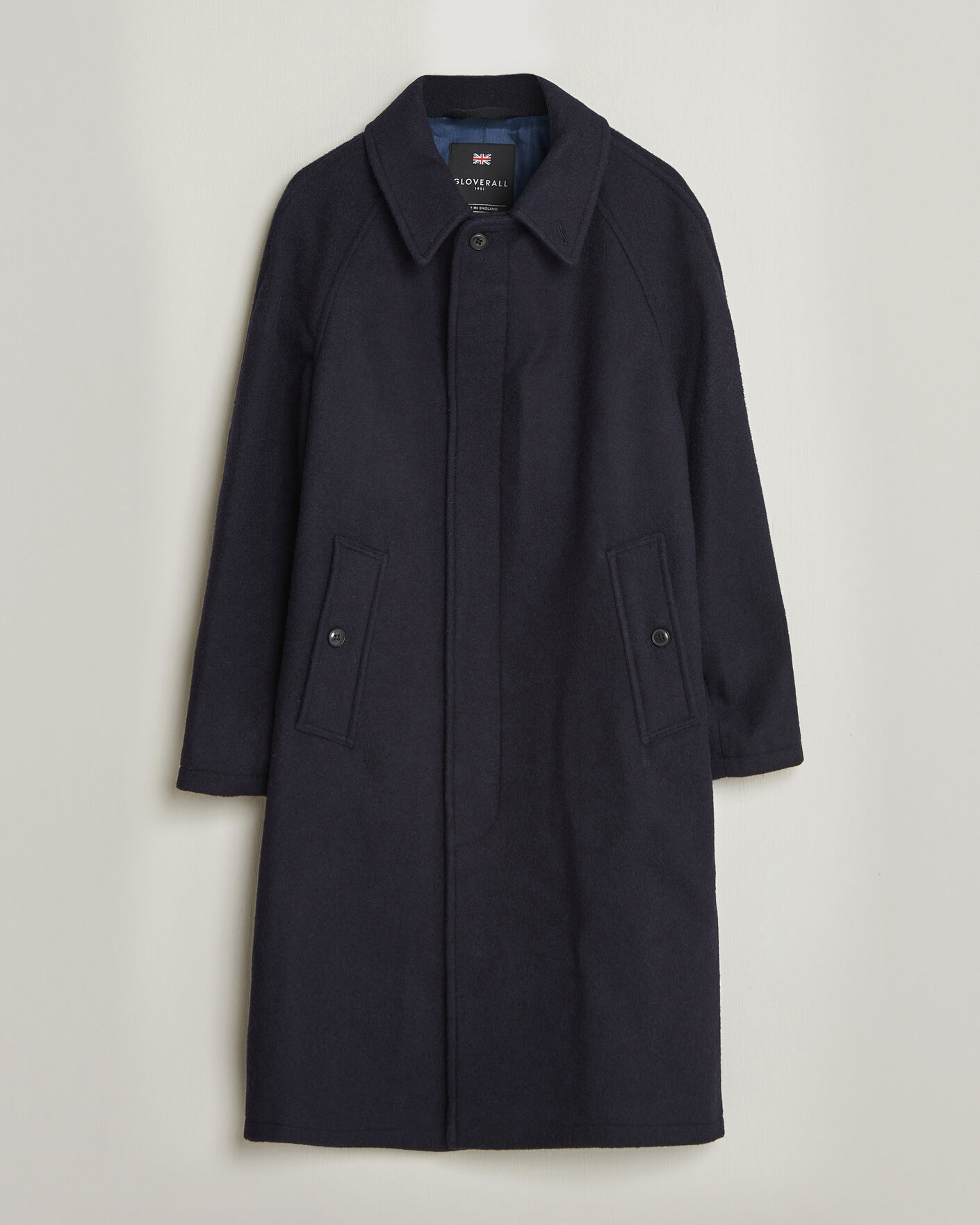 Mies | Takit | Gloverall | Hynes Wool Coat Navy