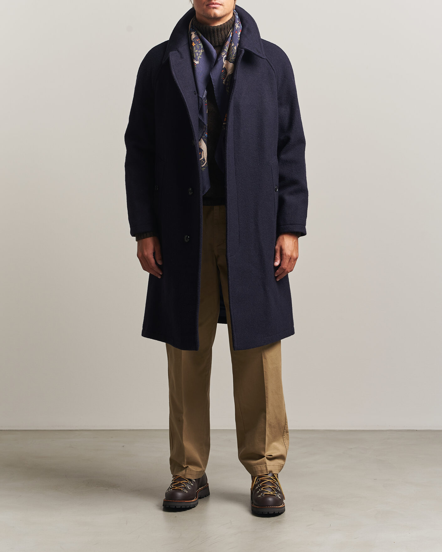 Mies | Takit | Gloverall | Hynes Wool Coat Navy