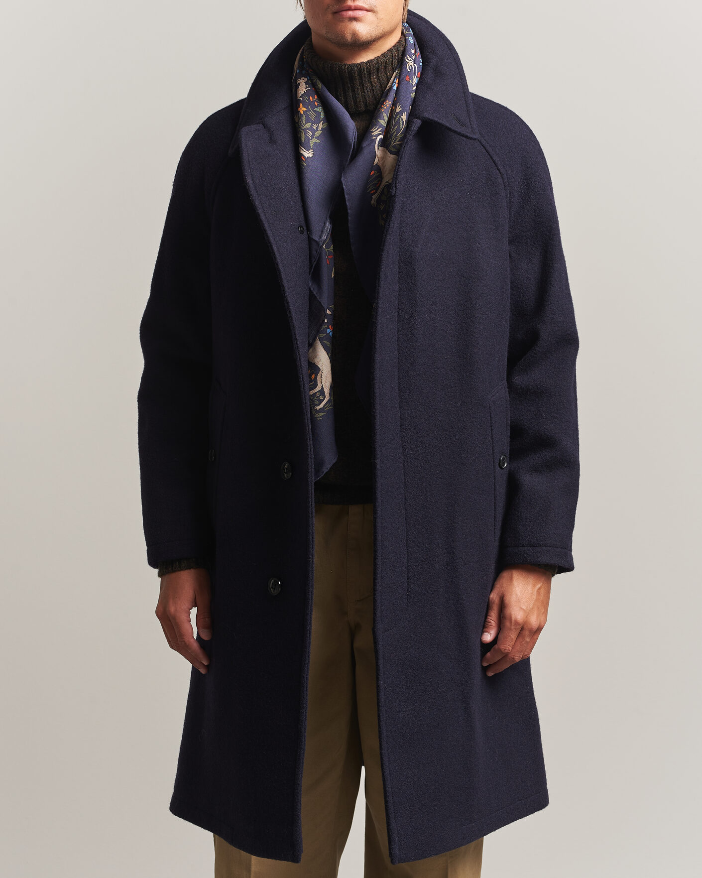 Mies | Takit | Gloverall | Hynes Wool Coat Navy