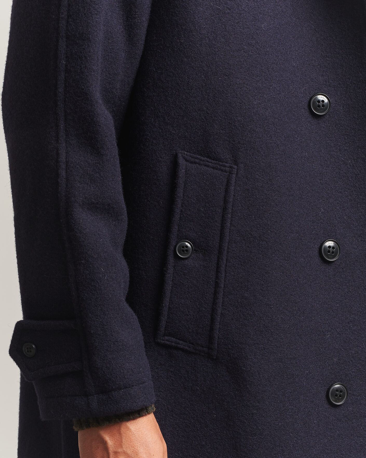 Mies | Takit | Gloverall | Hynes Wool Coat Navy