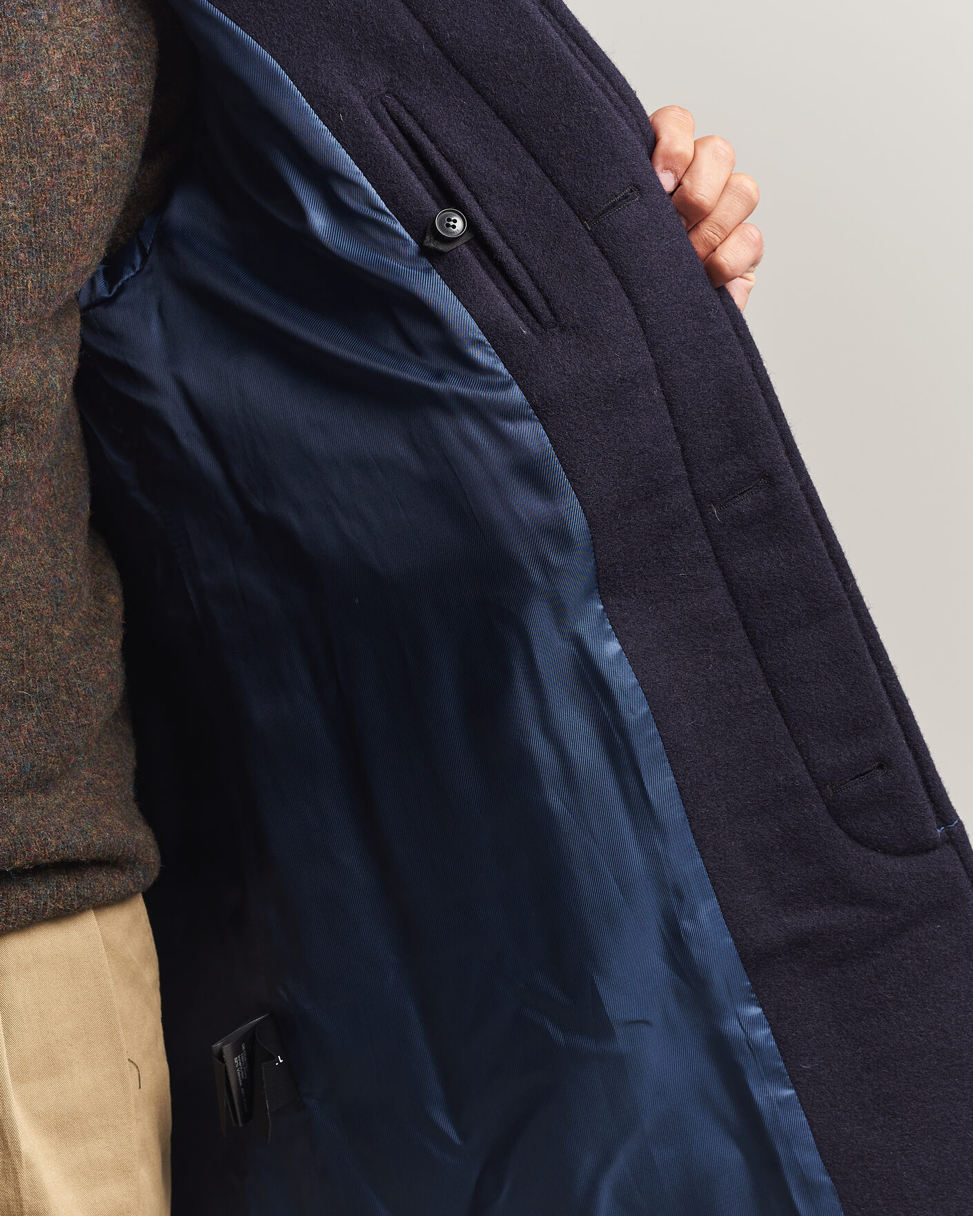 Mies | Takit | Gloverall | Hynes Wool Coat Navy