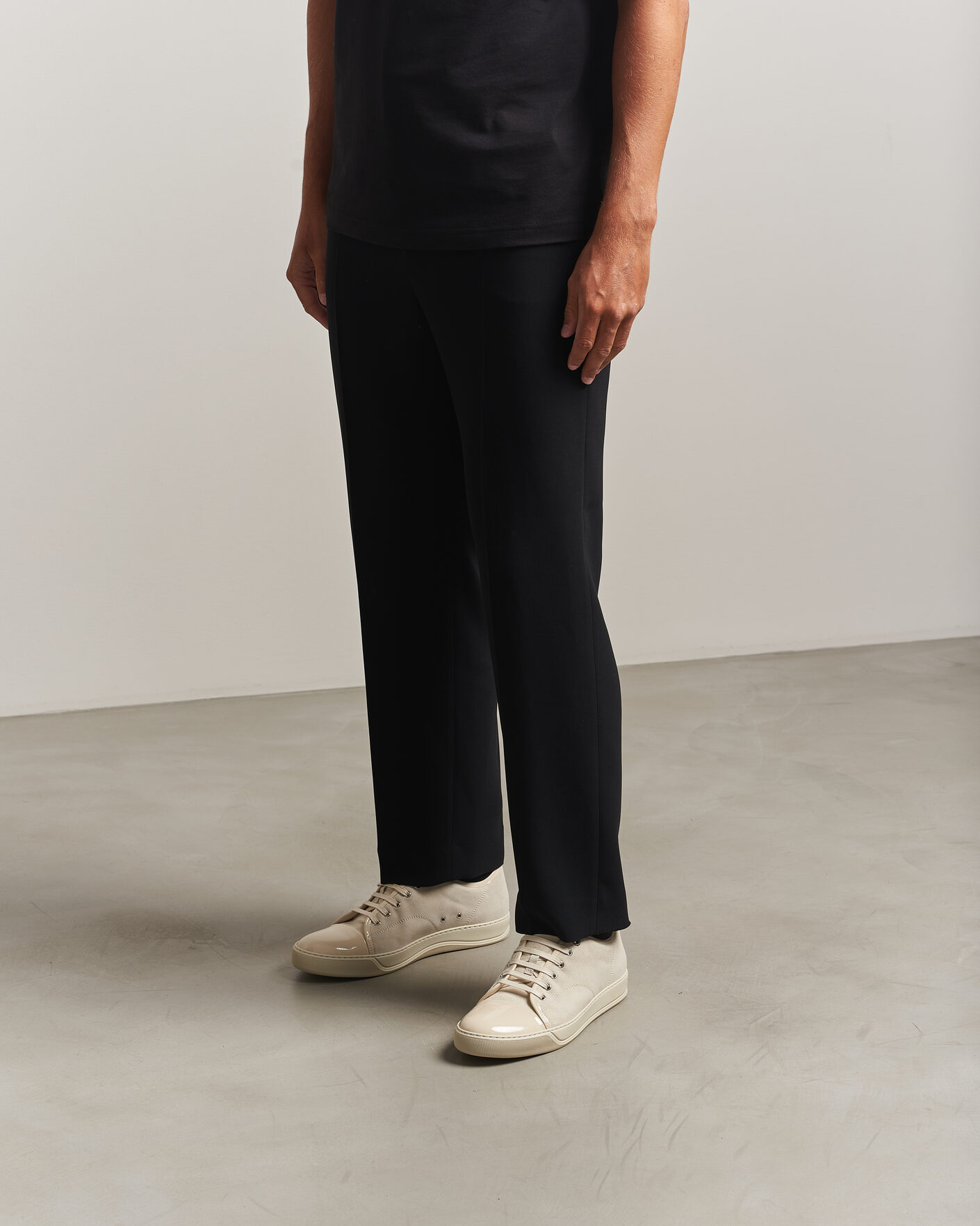 Mies | Tennarit | Lanvin | DBB1 Patent Cap Toe Sneaker Light Beige