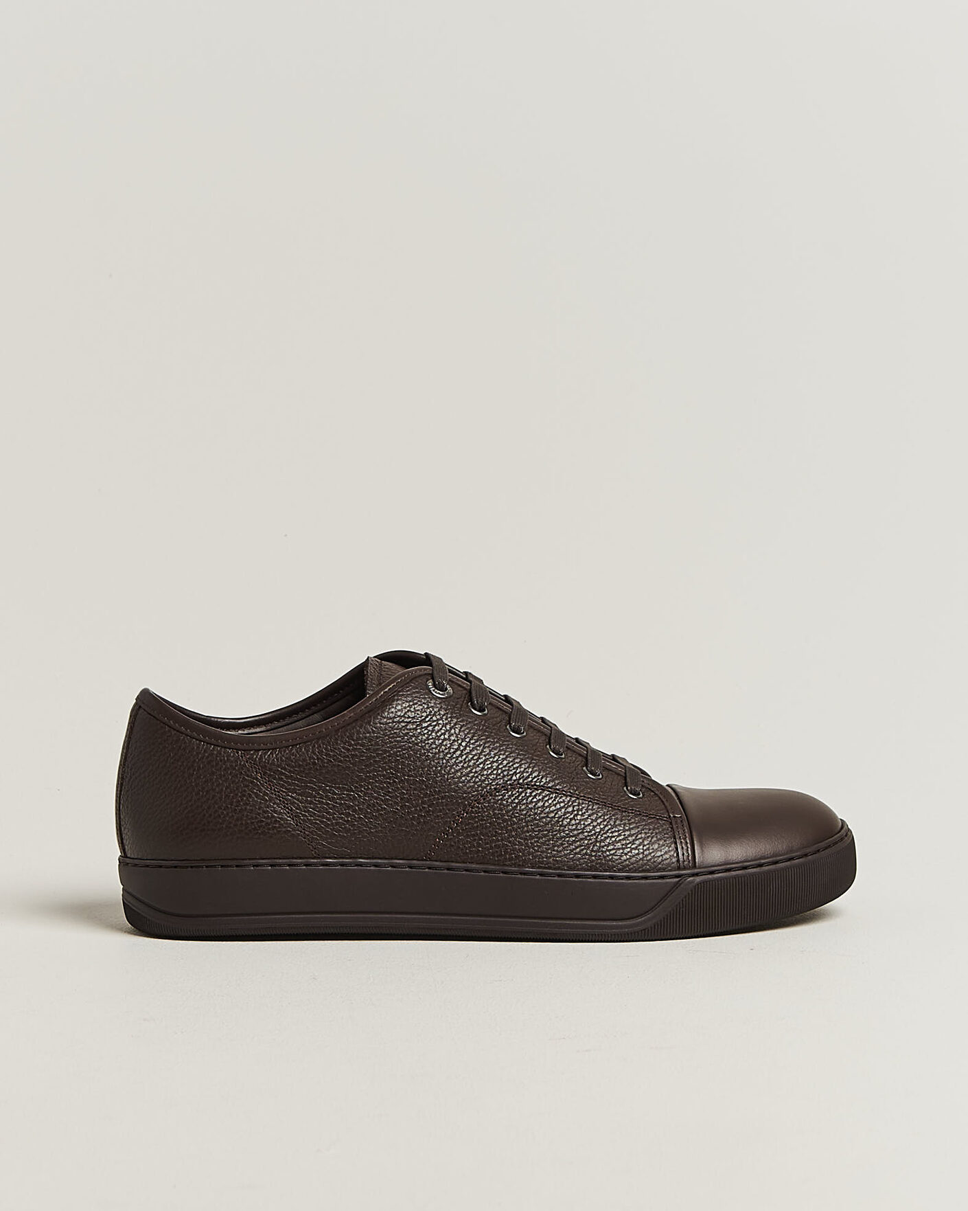 Mies | Tennarit | Lanvin | DBB1 Grain Leather Cap Toe Sneaker Brown