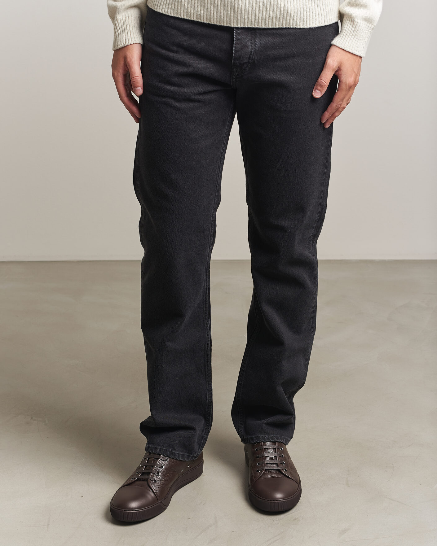 Mies | Tennarit | Lanvin | DBB1 Grain Leather Cap Toe Sneaker Brown