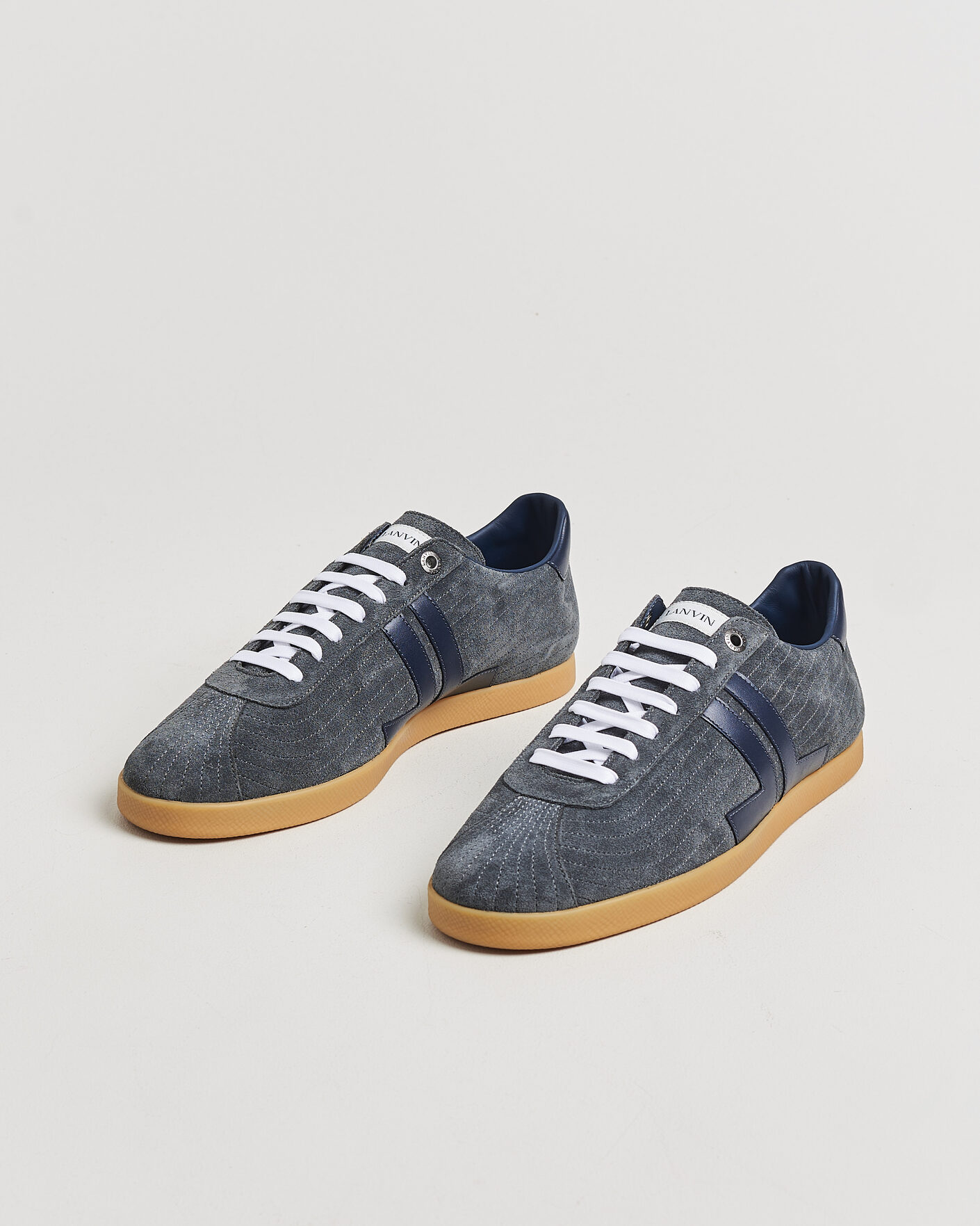 Mies | Tennarit | Lanvin | Glen Leather Sneakers Grey/Navy