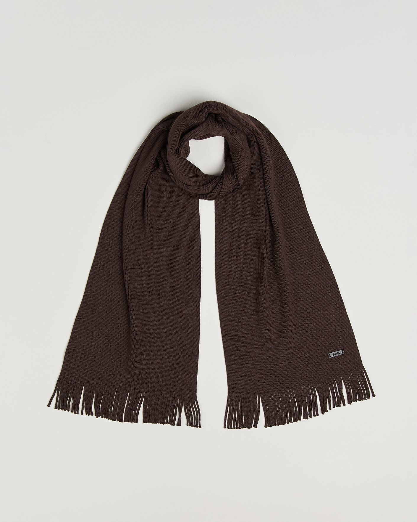 Mies | Kaulaliinat | BOSS BLACK | Albas Wool Scarf Dark Brown