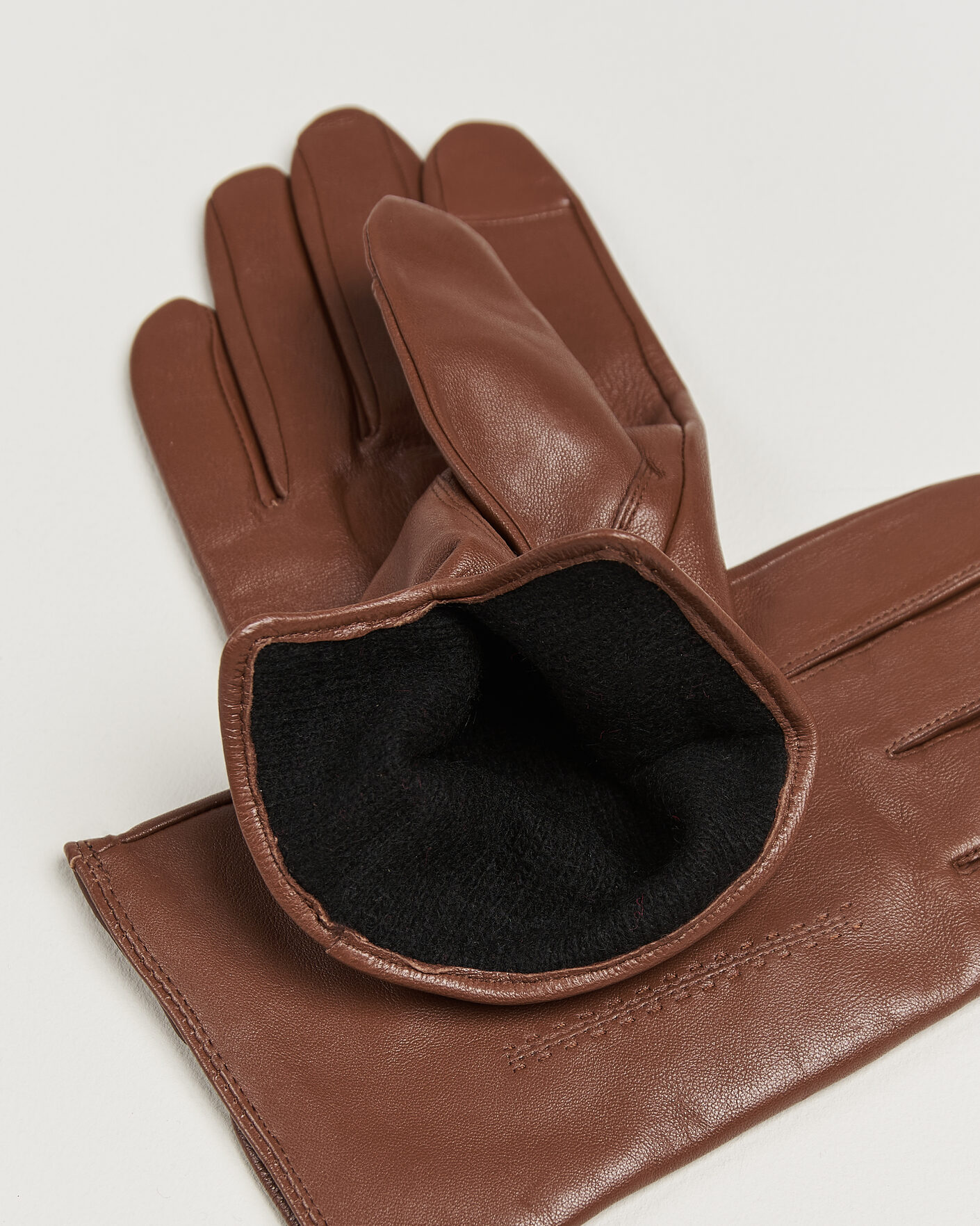 Mies | Käsineet | BOSS BLACK | Hainz Leather Glove Medium Brown