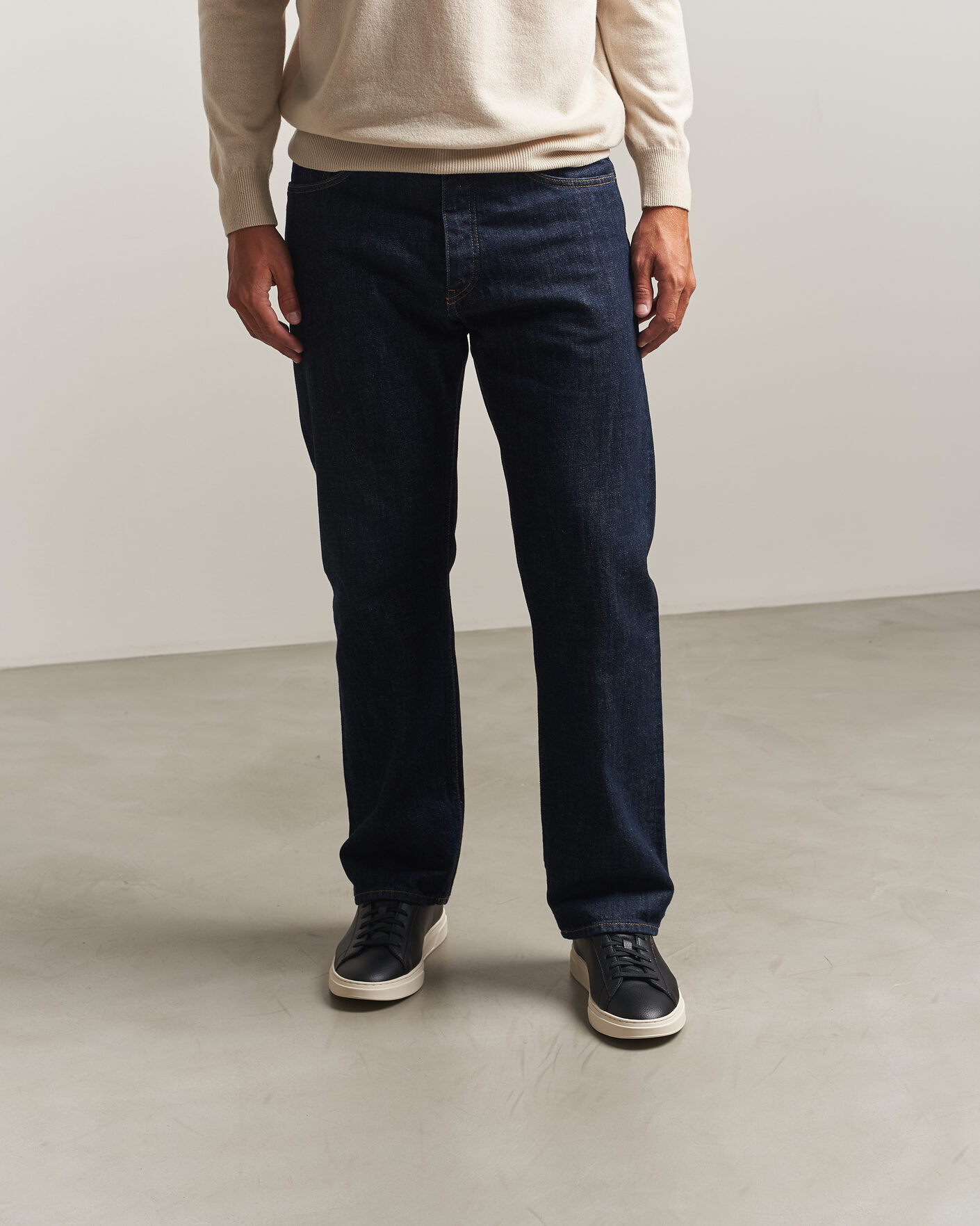 Mies | Tennarit | BOSS BLACK | Kieran Grained Leather Sneaker Black