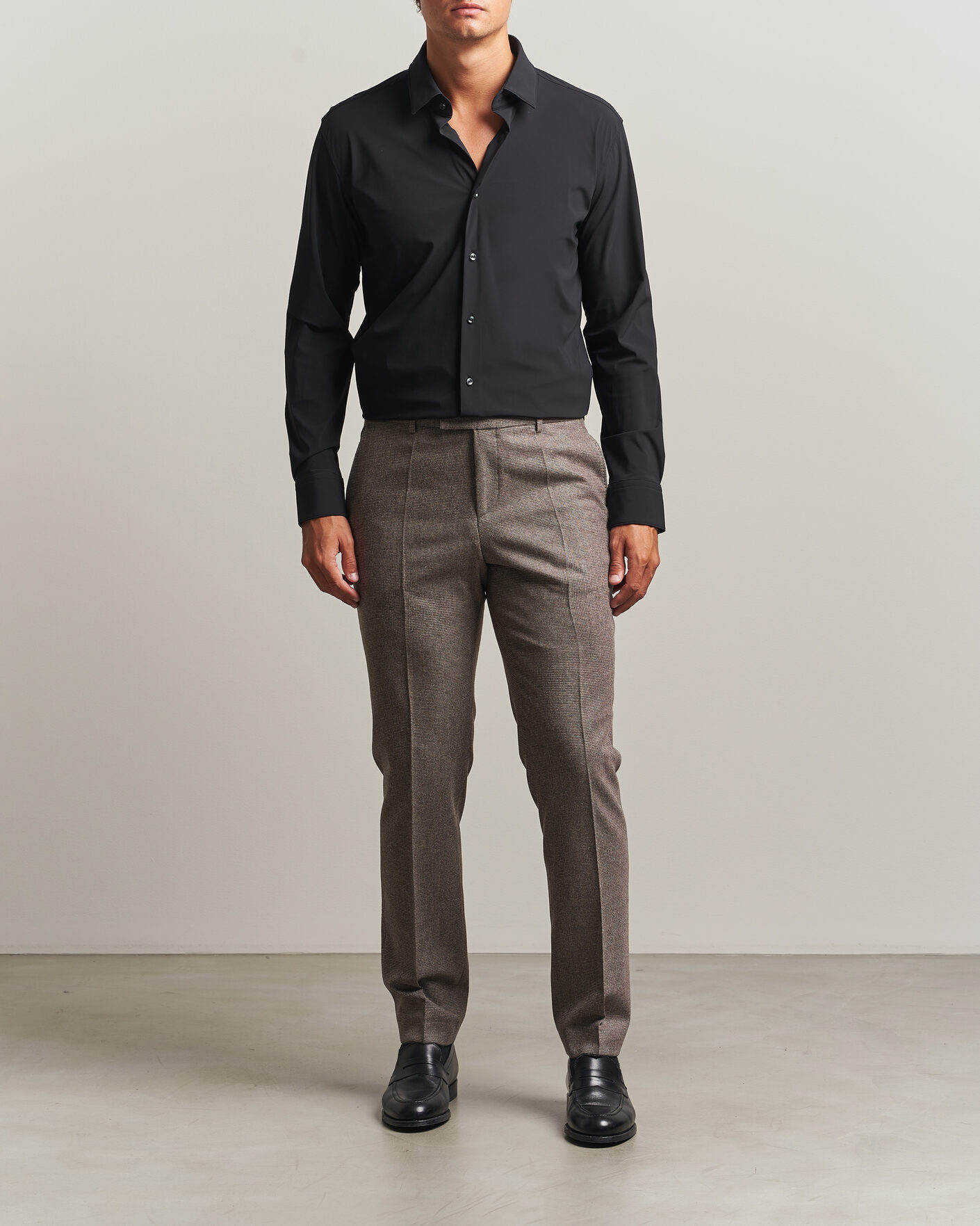 Mies | Kauluspaidat | BOSS BLACK | Hank 4-Way Stretch Shirt Black