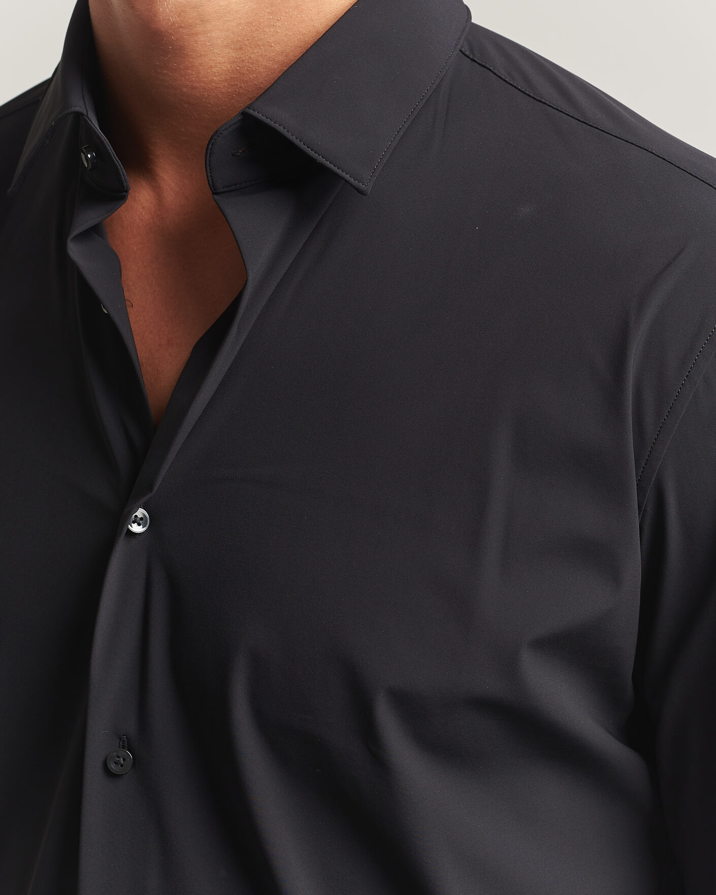 Mies | Kauluspaidat | BOSS BLACK | Hank 4-Way Stretch Shirt Black