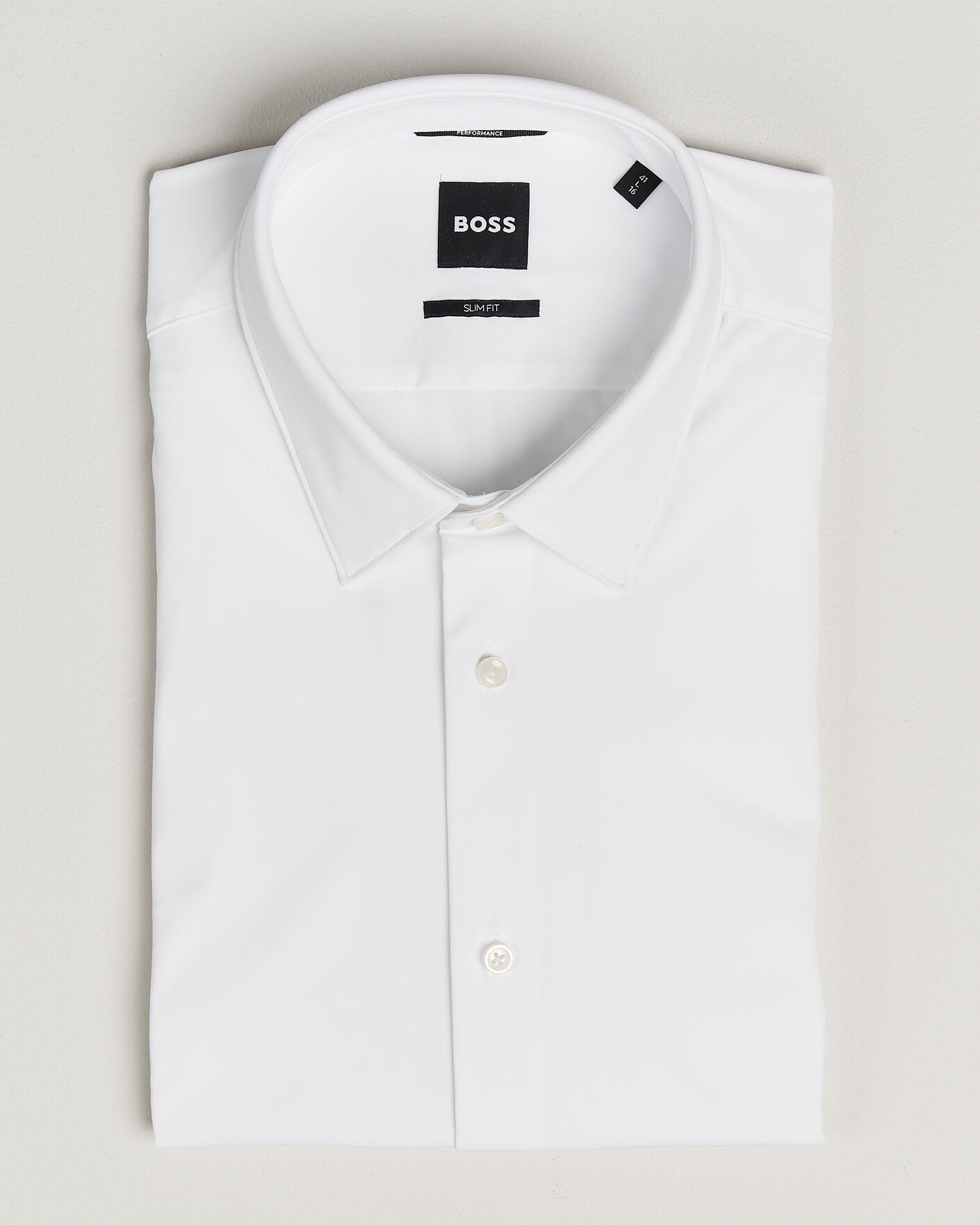 Mies | Kauluspaidat | BOSS BLACK | Hank 4-Way Stretch Shirt White
