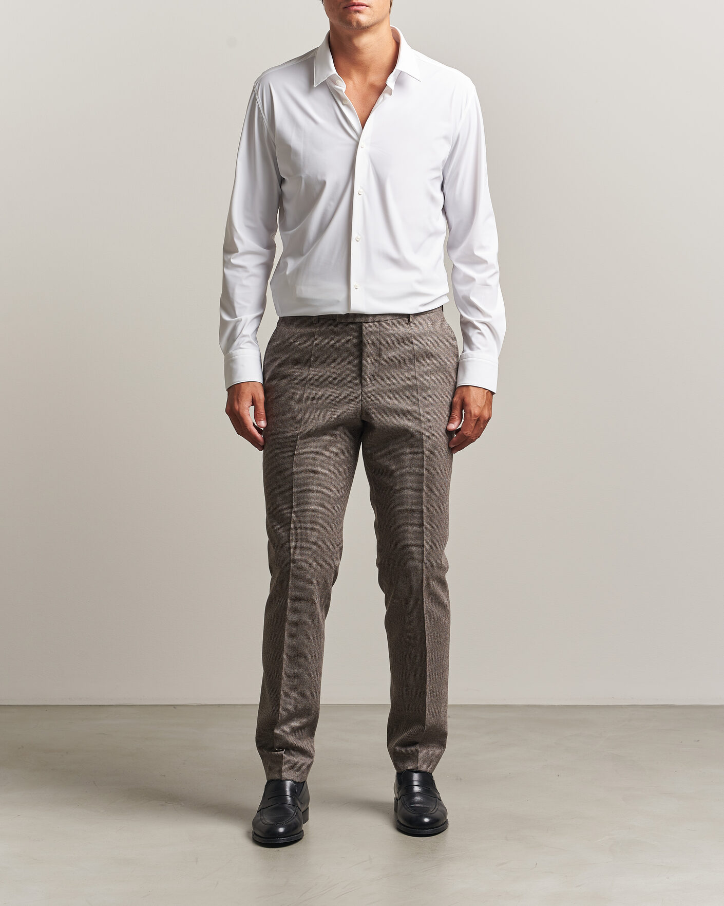 Mies | Kauluspaidat | BOSS BLACK | Hank 4-Way Stretch Shirt White