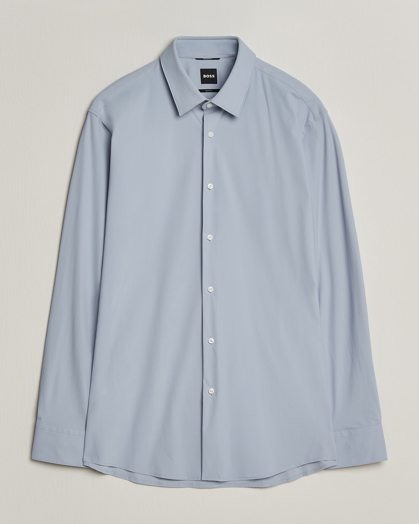 Mies | Kauluspaidat | BOSS BLACK | Hank 4-Way Stretch Shirt Light Blue