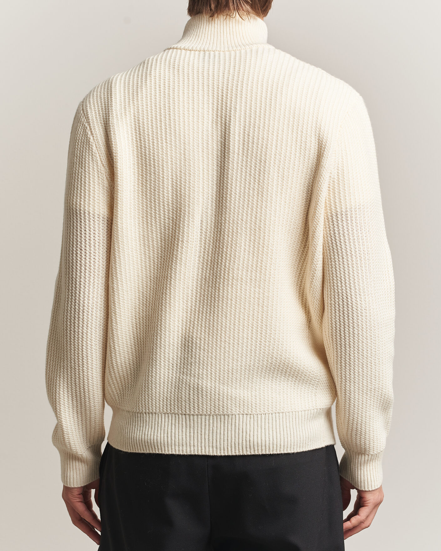 Mies | Puserot | BOSS BLACK | Fiocco Wool/Cashmere Full Zip Open White