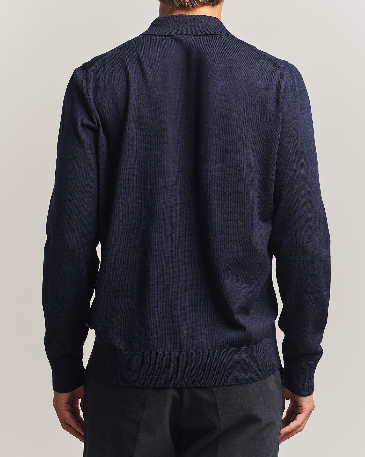 Mies | Puserot | BOSS BLACK | Helbert Merino Knitted Cardigan Dark Blue