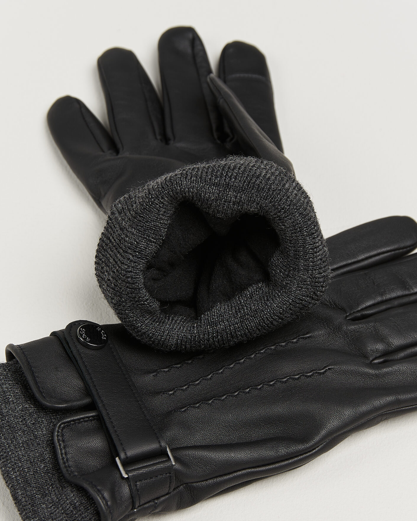 Mies | Käsineet | BOSS BLACK | Hyden Leather Glove Black