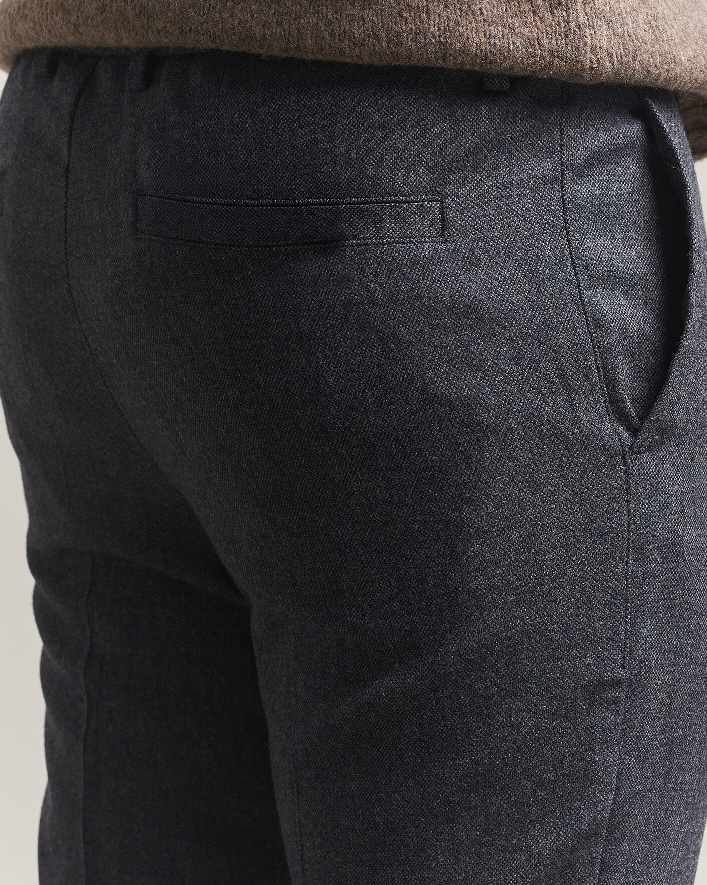 Mies | Housut | BOSS BLACK | Kane Brushed Drawstring Trousers Dark Blue