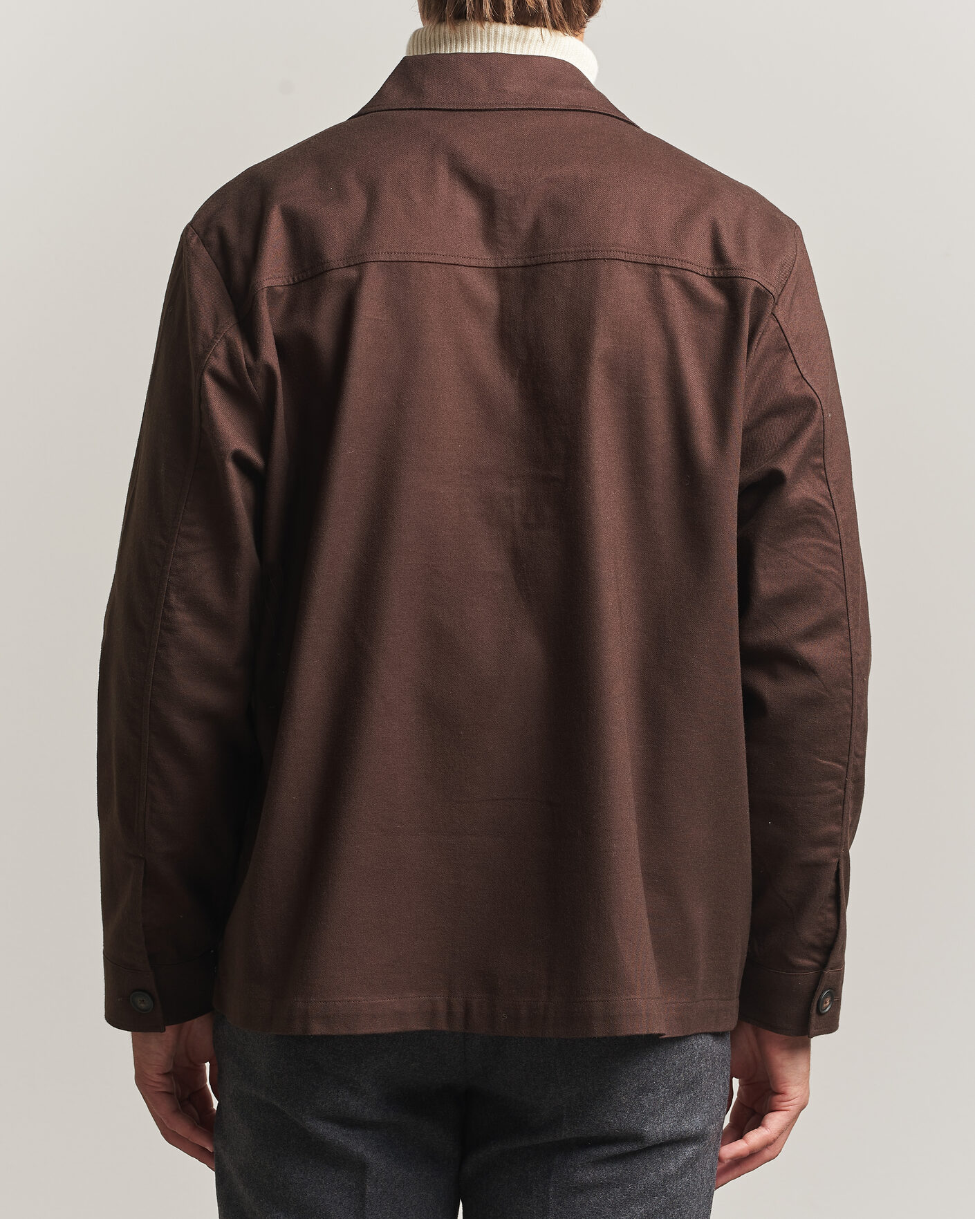 Mies | Kauluspaidat | BOSS BLACK | Cai Cotton Overshirt Dark Brown