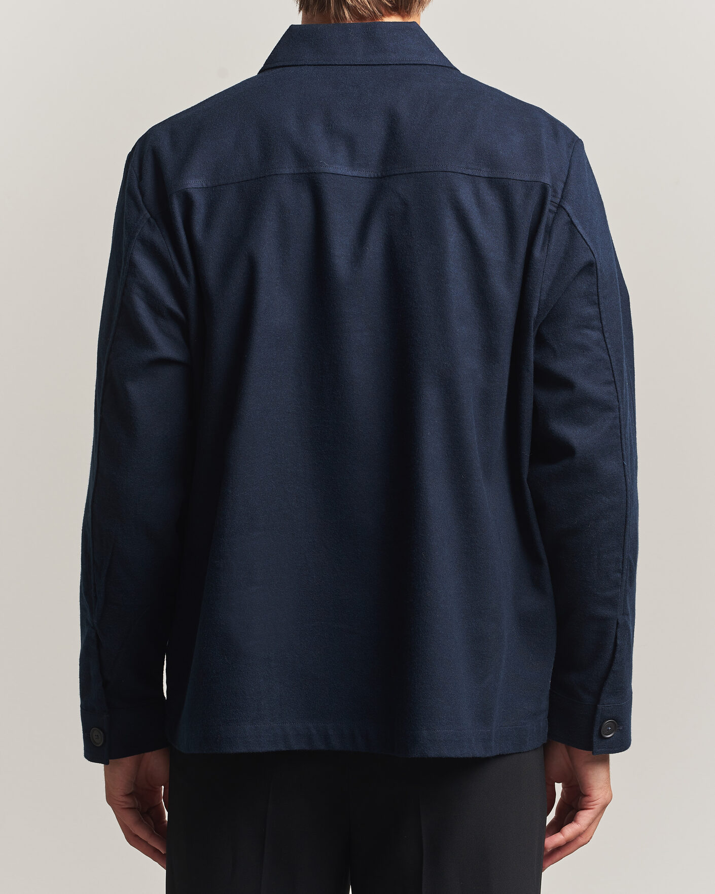 Mies | Kauluspaidat | BOSS BLACK | Cai Cotton Overshirt Dark Blue