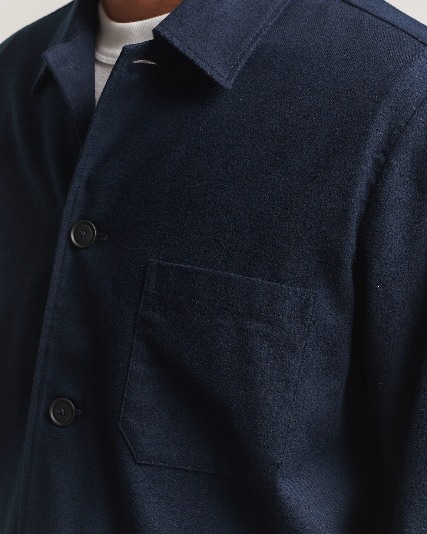 Mies | Kauluspaidat | BOSS BLACK | Cai Cotton Overshirt Dark Blue