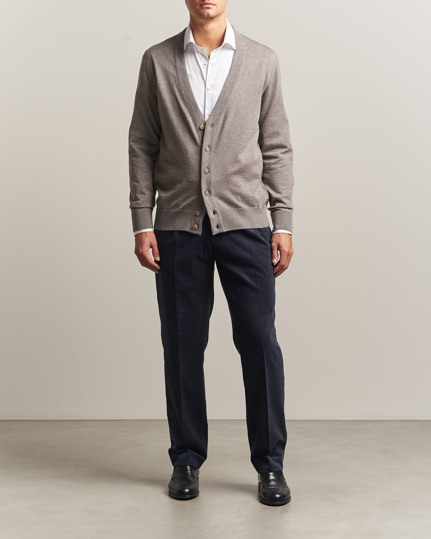 Mies | Puserot | BOSS BLACK | Mardon Wool Cardigan Open Brown