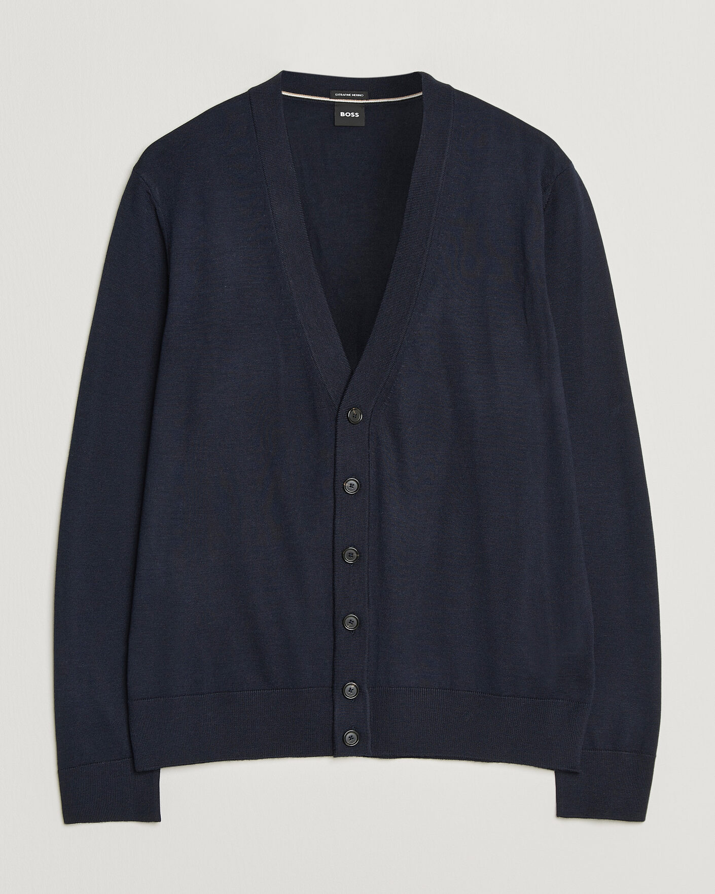 Mies | Puserot | BOSS BLACK | Mardon Wool Cardigan Dark Blue