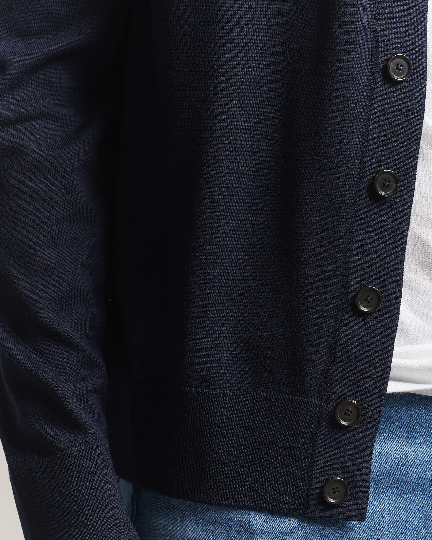 Mies | Puserot | BOSS BLACK | Mardon Wool Cardigan Dark Blue
