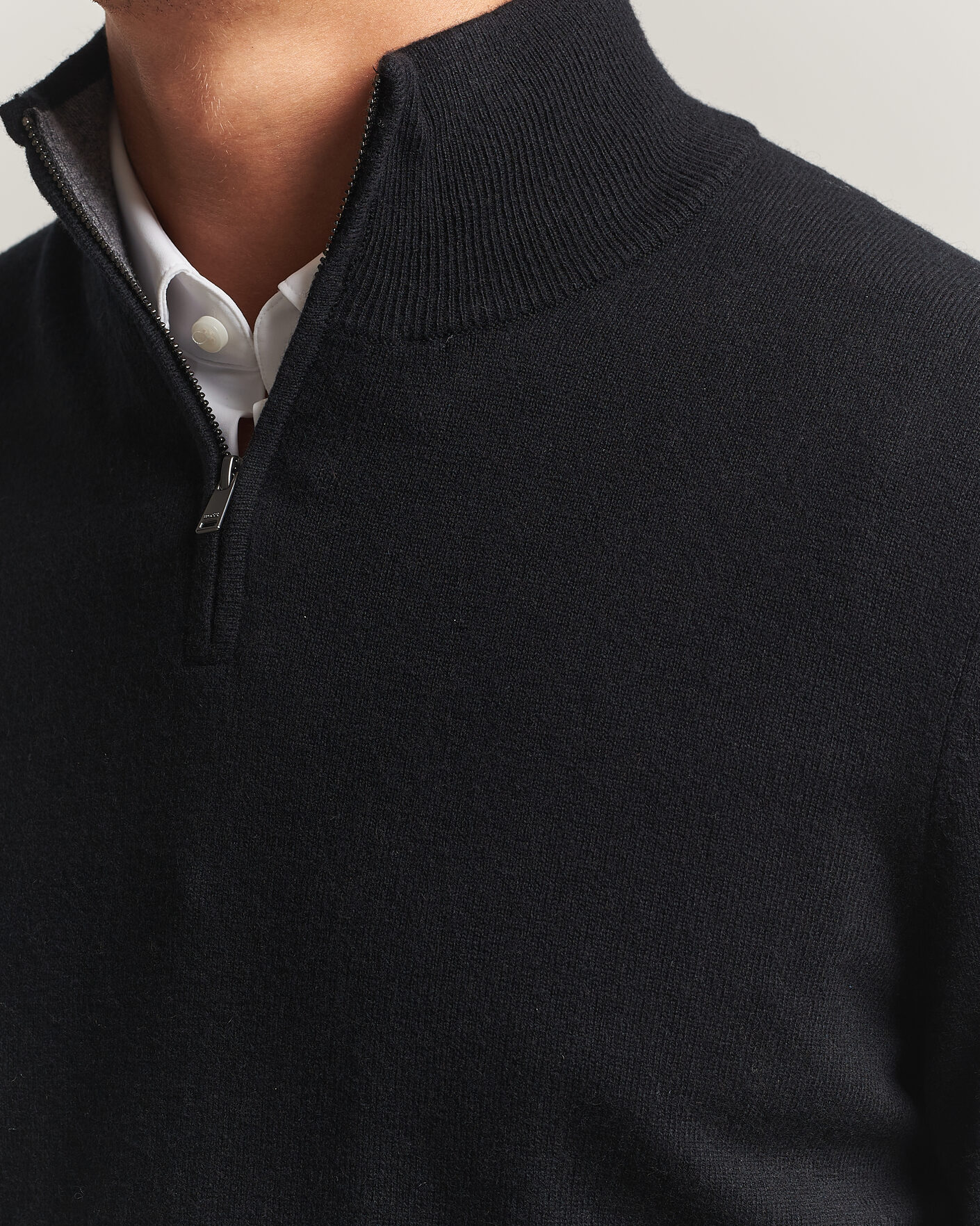 Mies | Puserot | BOSS BLACK | Hemarlo Wool/Cashmere Half Zip Black