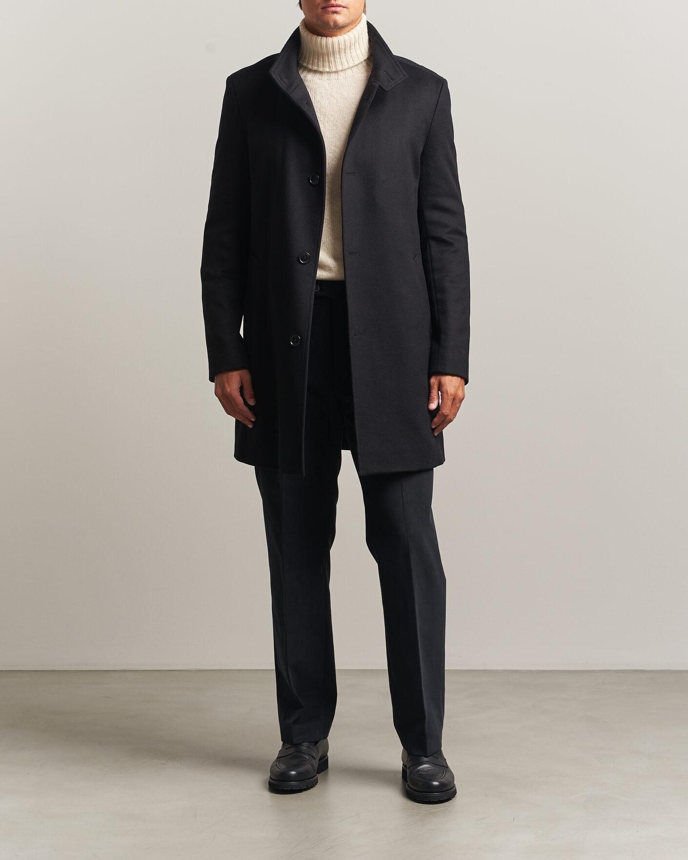Mies | Takit | BOSS BLACK | Hyde Wool Stand Up Collar Coat Black