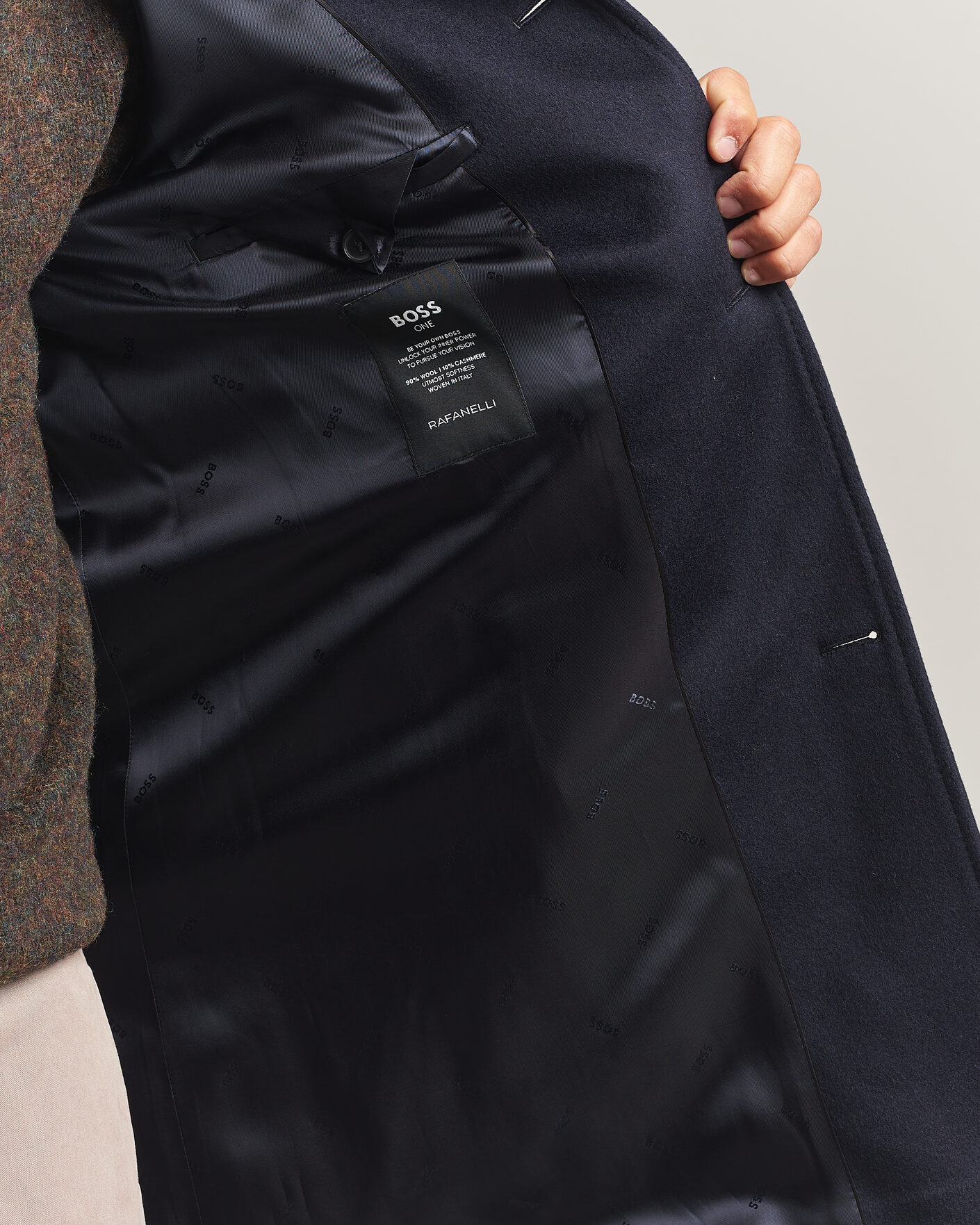 Mies | Takit | BOSS BLACK | Hyde Wool Stand Up Collar Coat Dark Blue