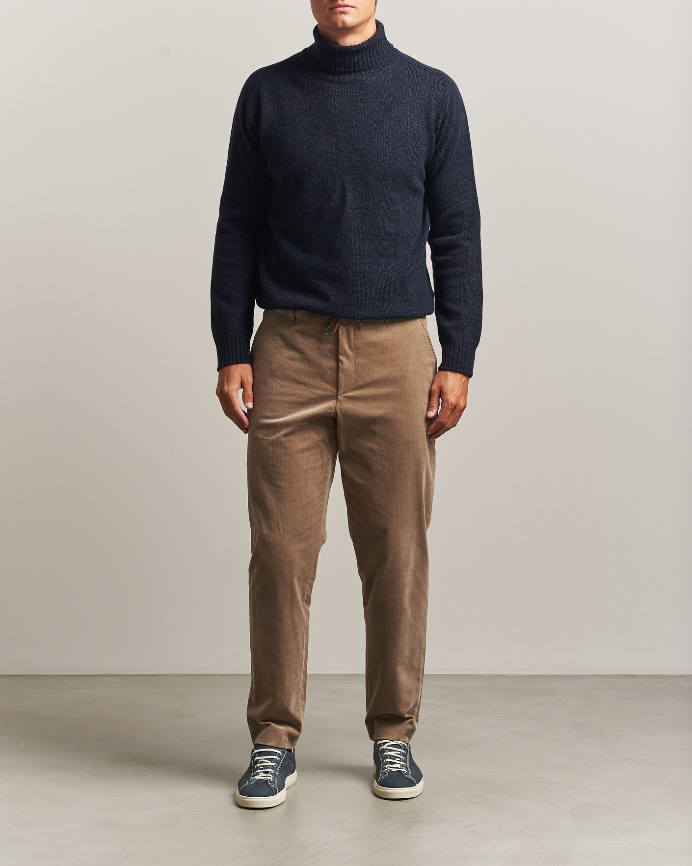Mies | Housut | BOSS BLACK | Perin Corduroy Drawstring Trousers Open Brown