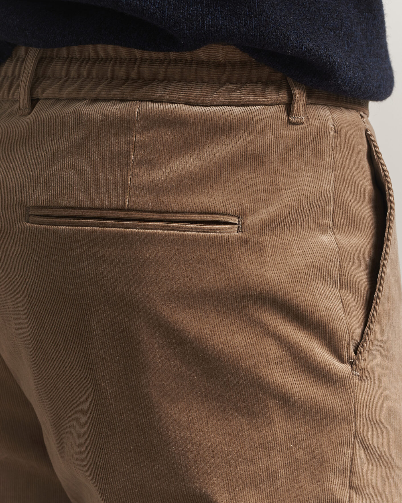 Mies | Housut | BOSS BLACK | Perin Corduroy Drawstring Trousers Open Brown