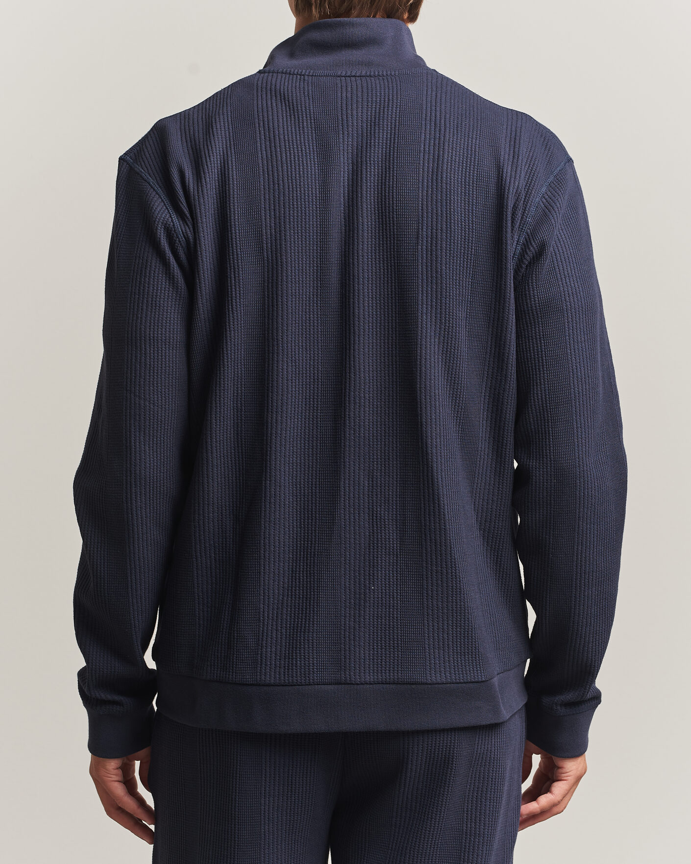 Mies | Puserot | BOSS BLACK | Structured Loungewear Full Zip Dark Blue