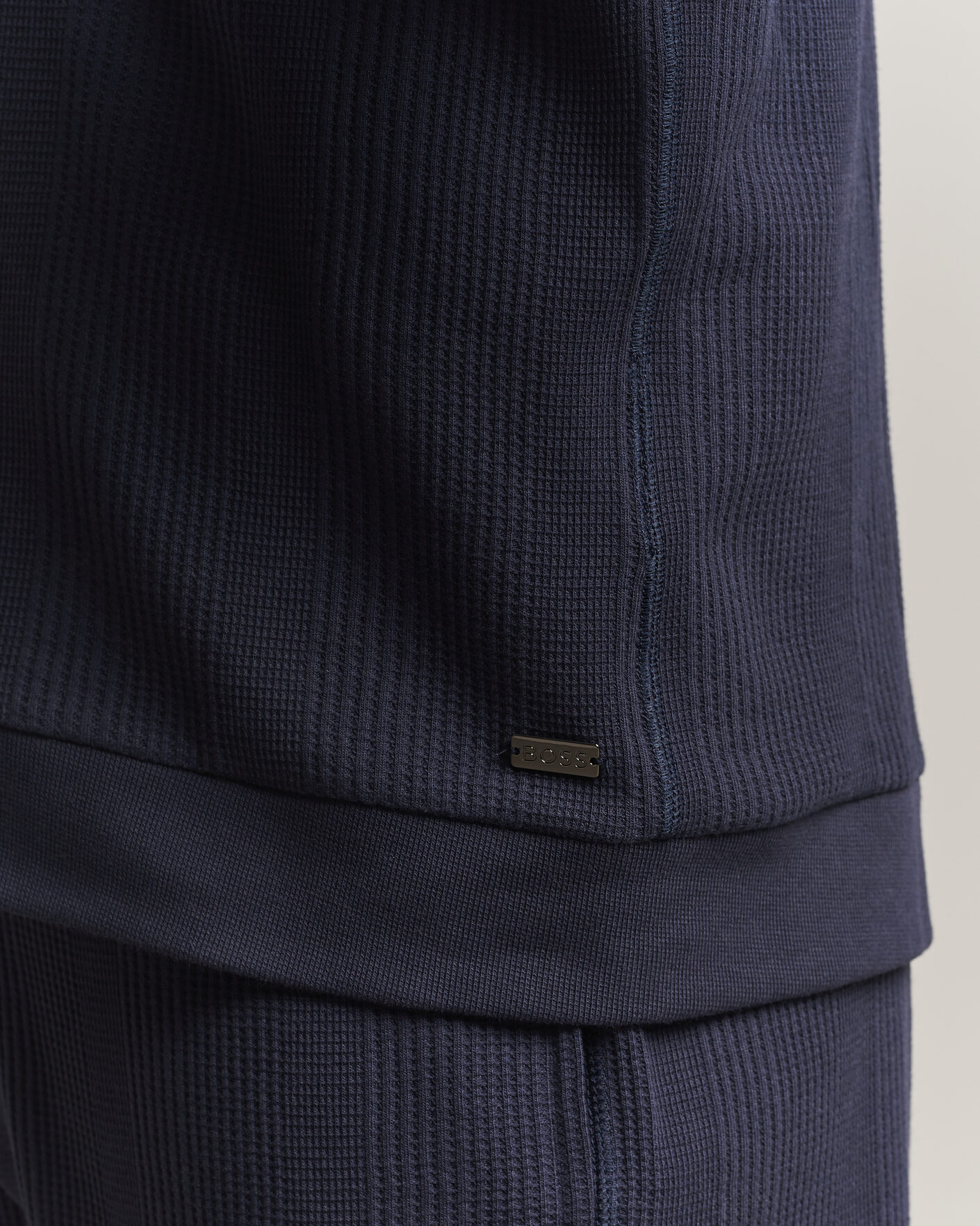 Mies | Puserot | BOSS BLACK | Structured Loungewear Full Zip Dark Blue
