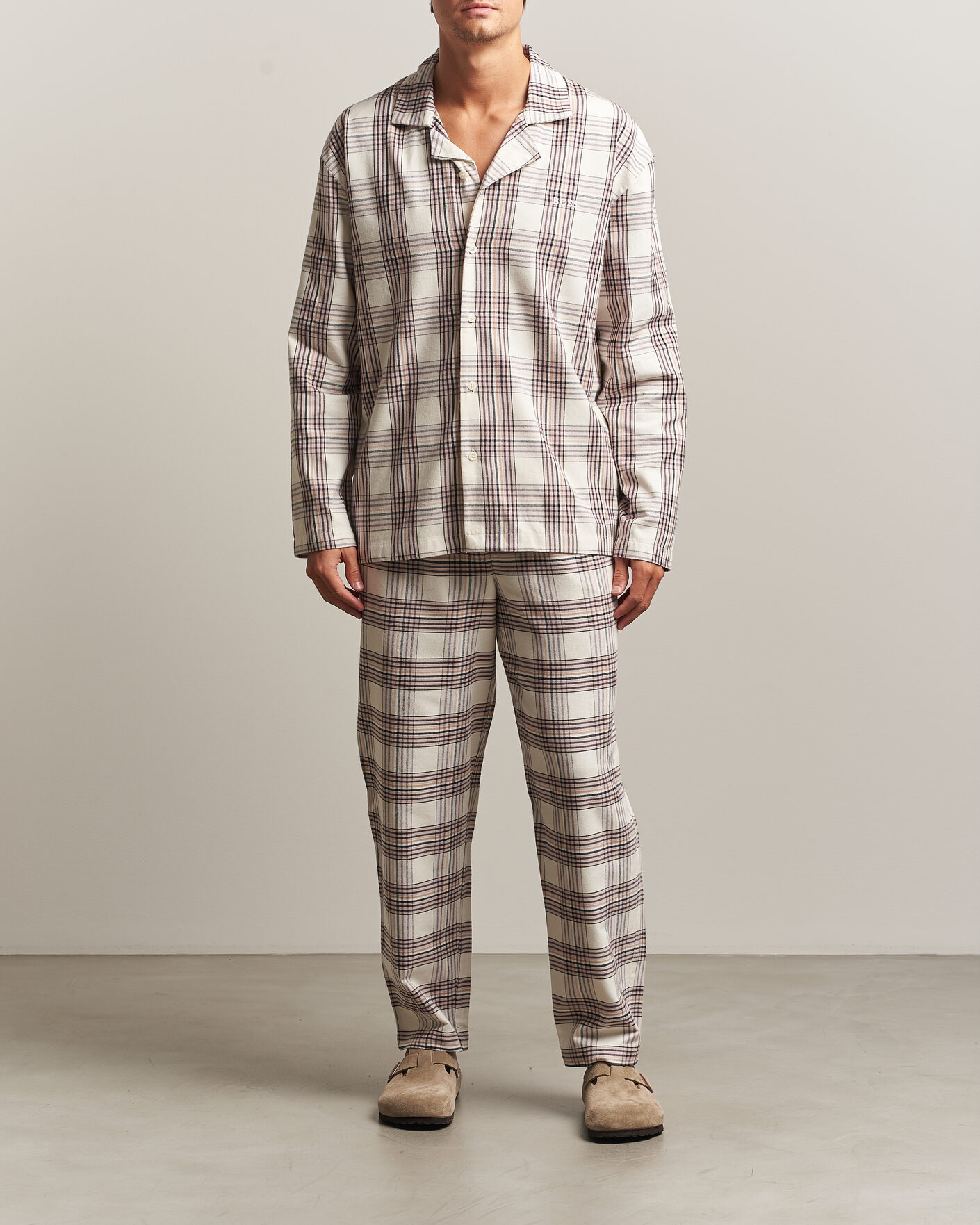Mies | Yöpuvut ja kylpytakit | BOSS BLACK | Checked Flannel Pyjama Set Open White
