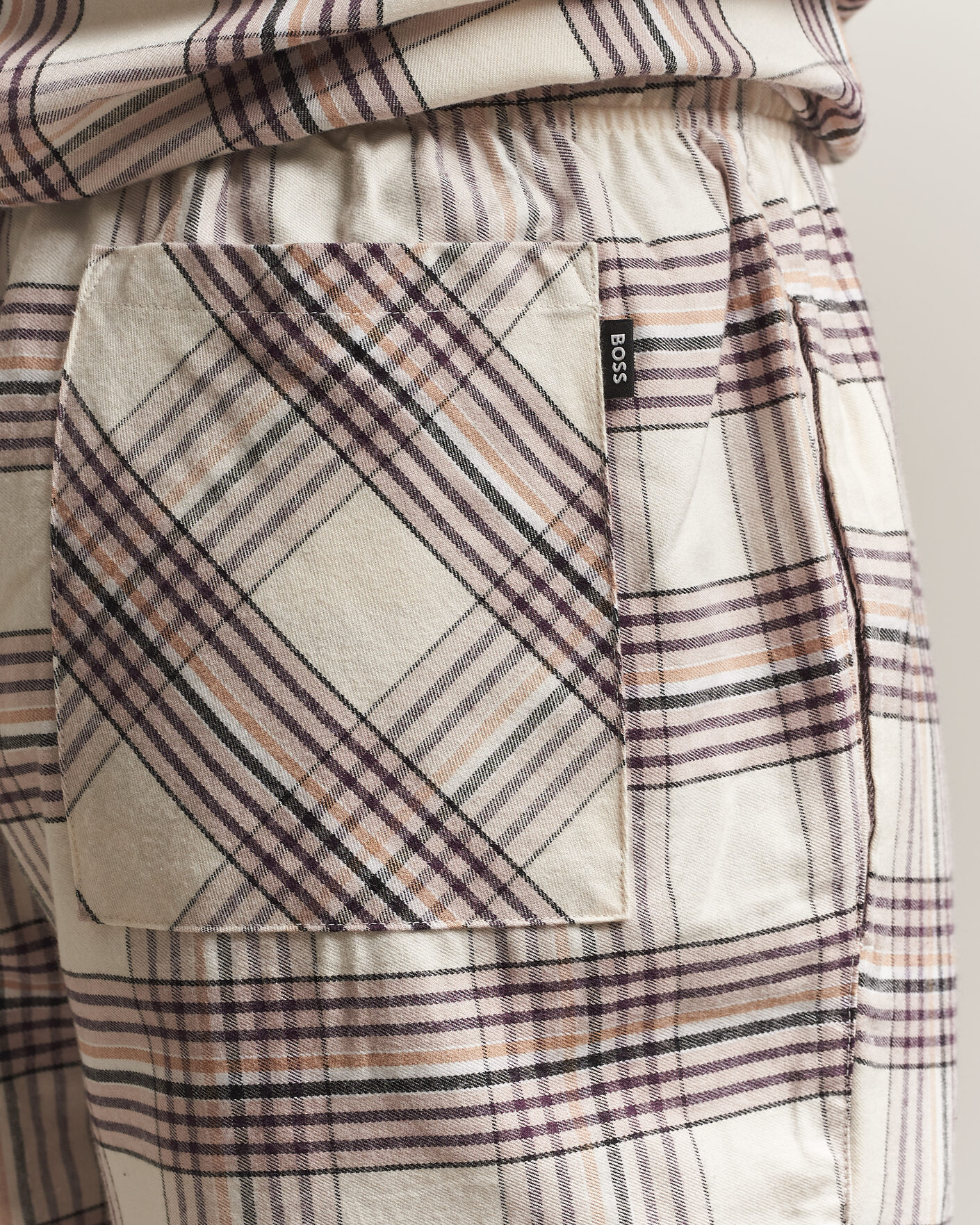 Mies | Yöpuvut ja kylpytakit | BOSS BLACK | Checked Flannel Pyjama Set Open White