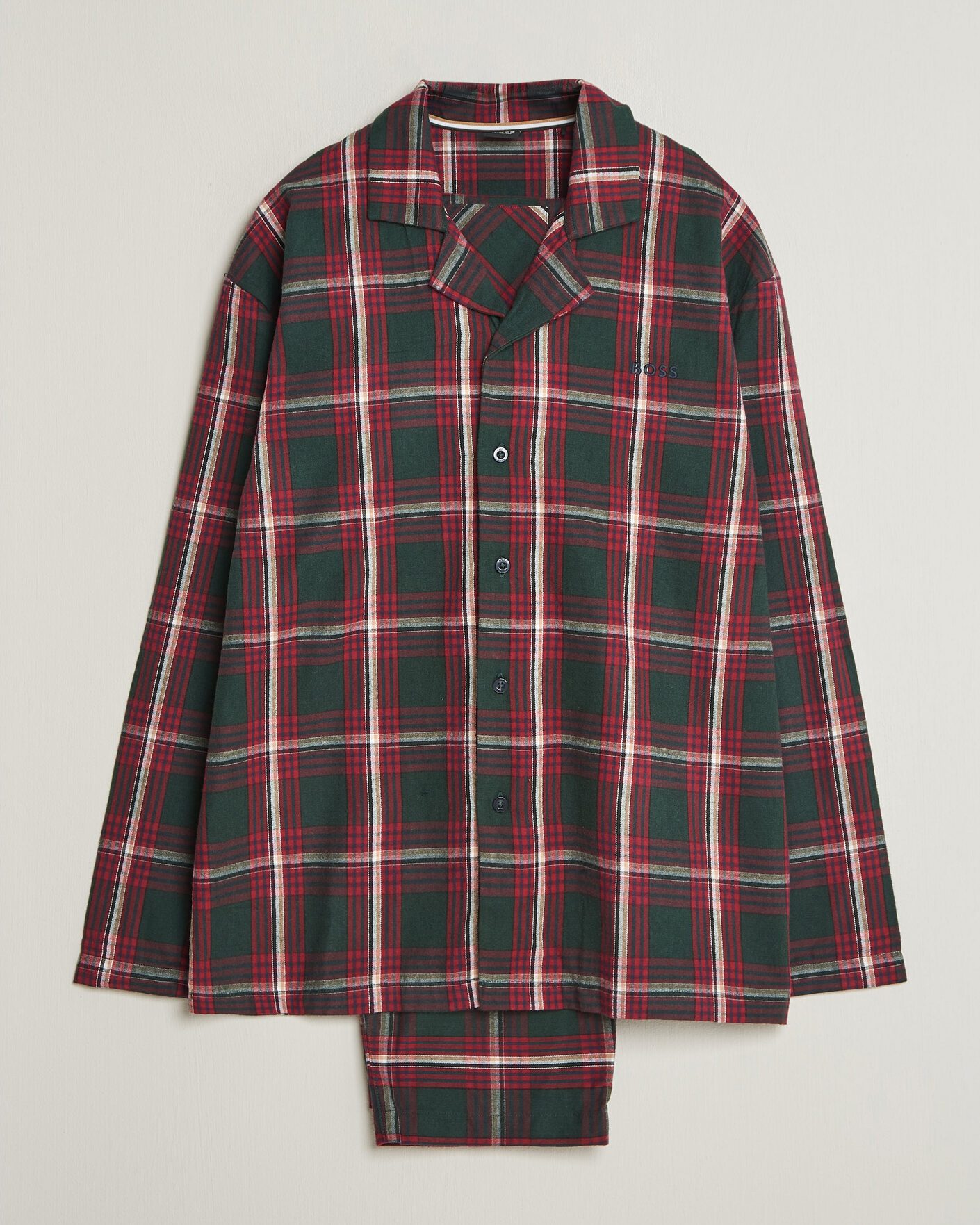 Mies | Yöpuvut ja kylpytakit | BOSS BLACK | Checked Flannel Pyjama Set Open Red