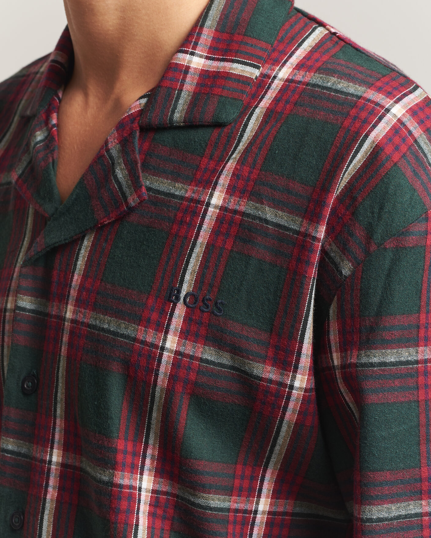 Mies | Yöpuvut ja kylpytakit | BOSS BLACK | Checked Flannel Pyjama Set Open Red
