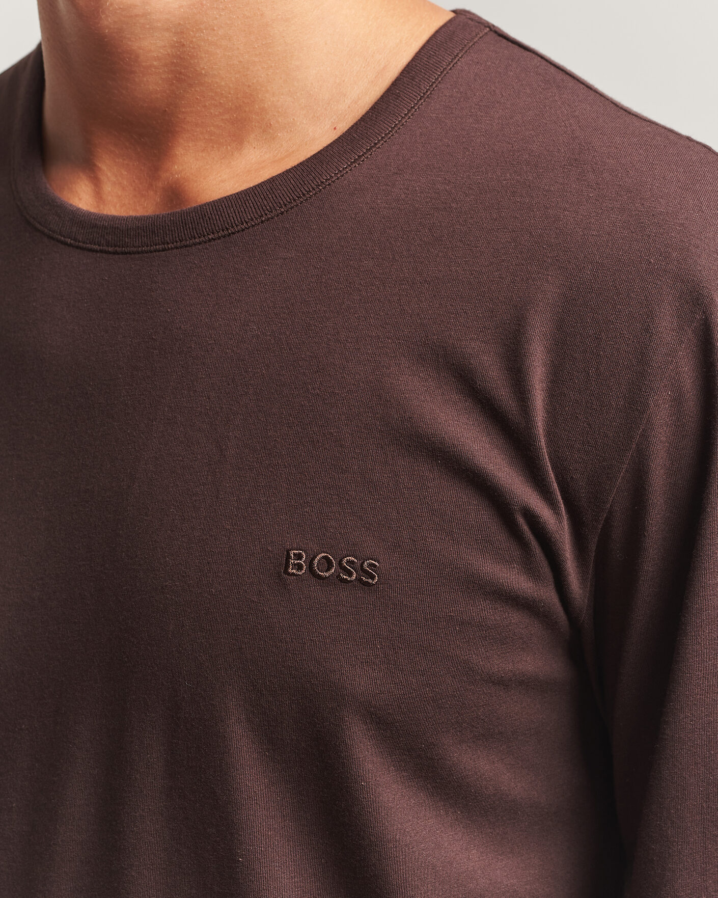 Mies | T-paidat | BOSS BLACK | 3-Pack Long Sleeve T-Shirt White/Black/Brown