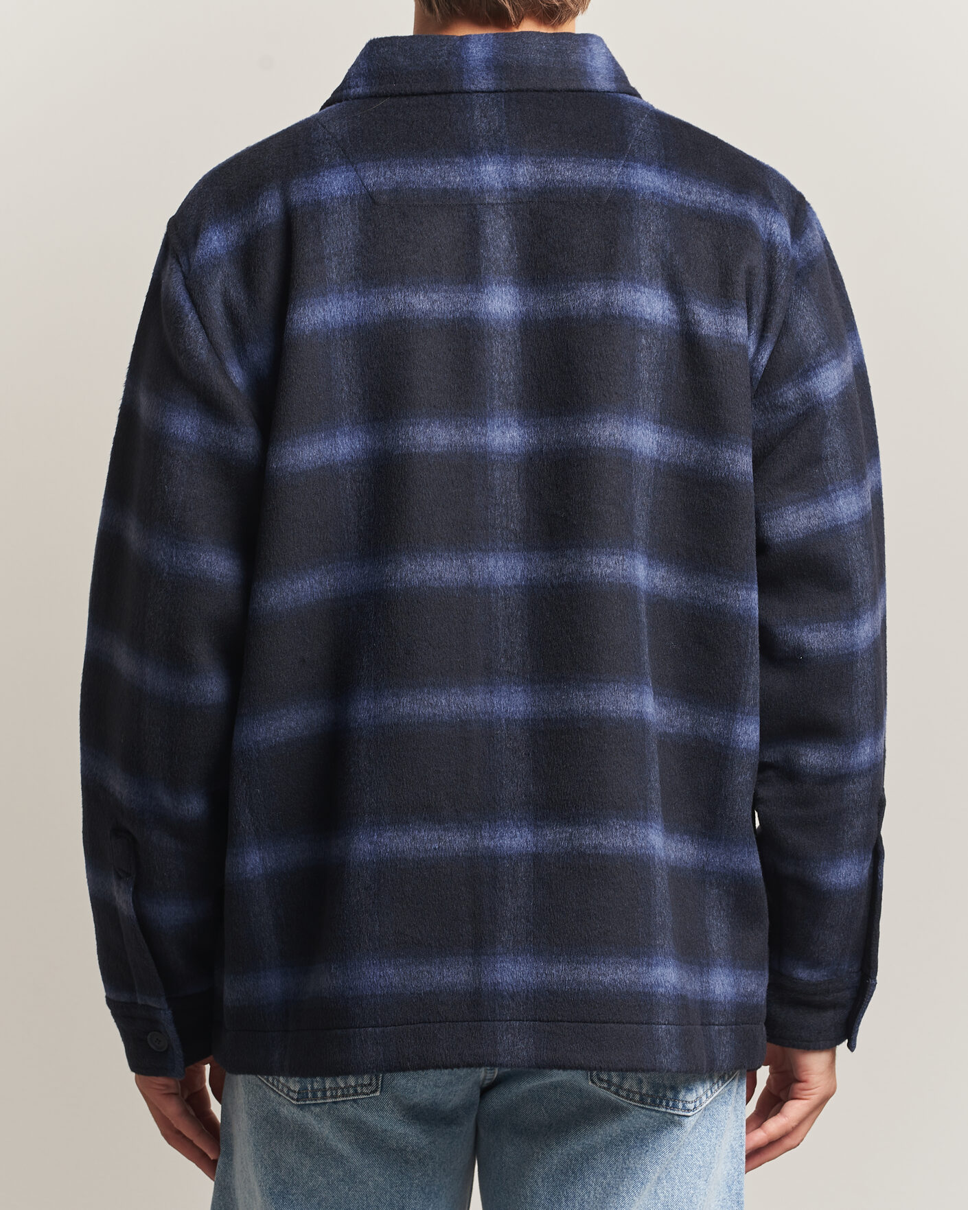 Mies | Takit | BOSS ORANGE | Losky Flannel Checked Overshirt Dark Blue